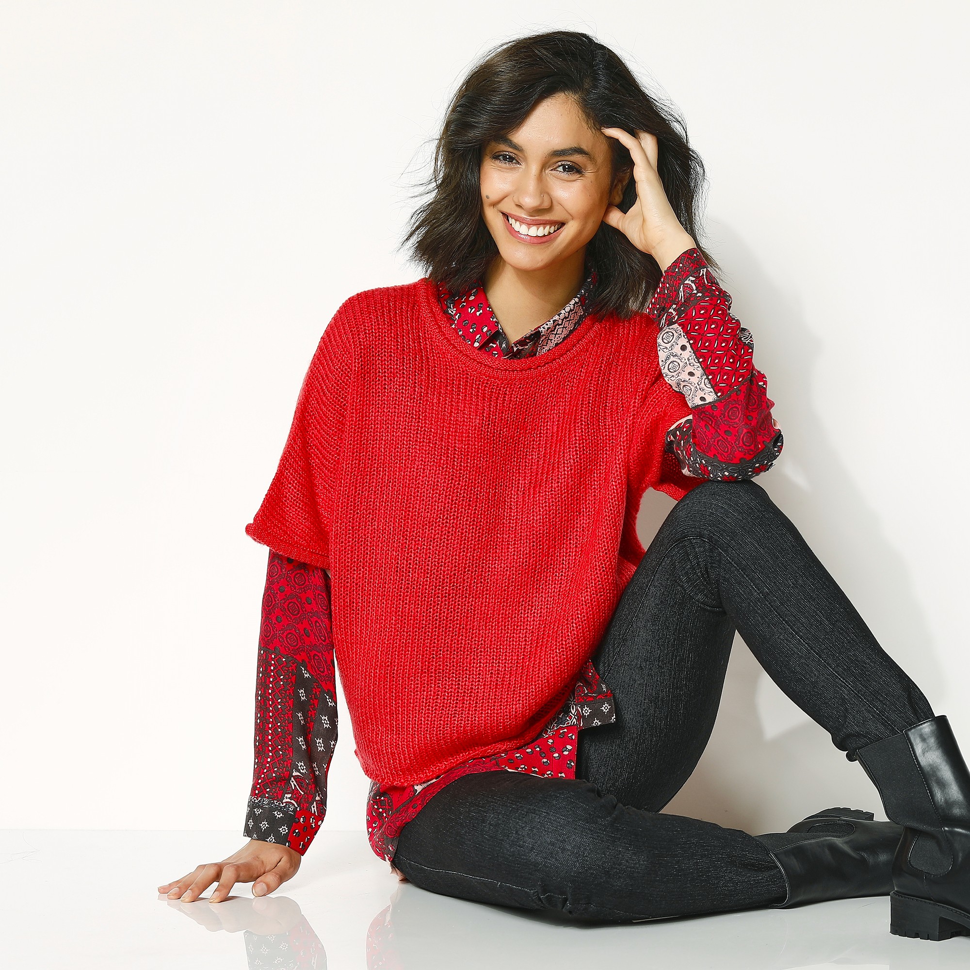 Pull Poncho Manches Coude - Blancheporte