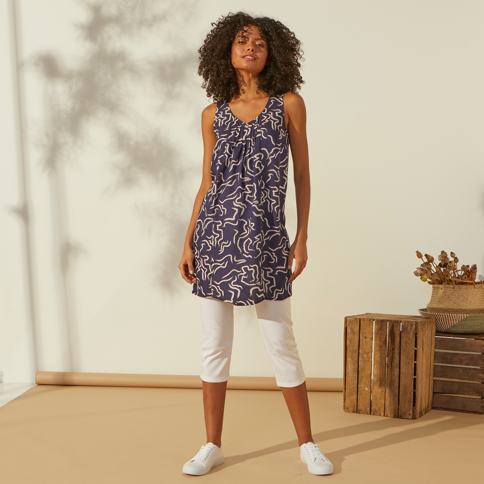 Tunique longue sans manche femme deals