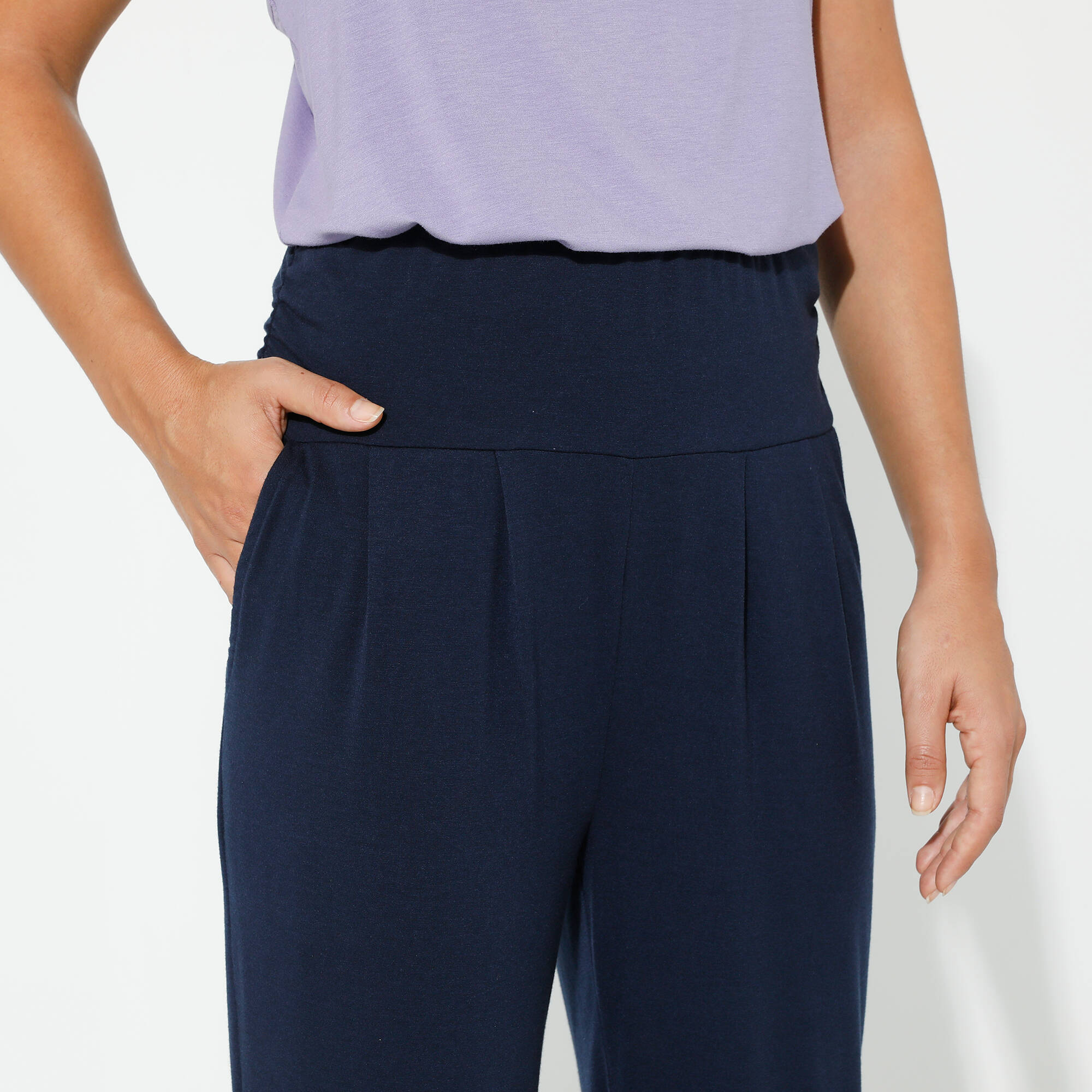 Pantalon de yoga en maille coupe ultra confort - Blancheporte 24$