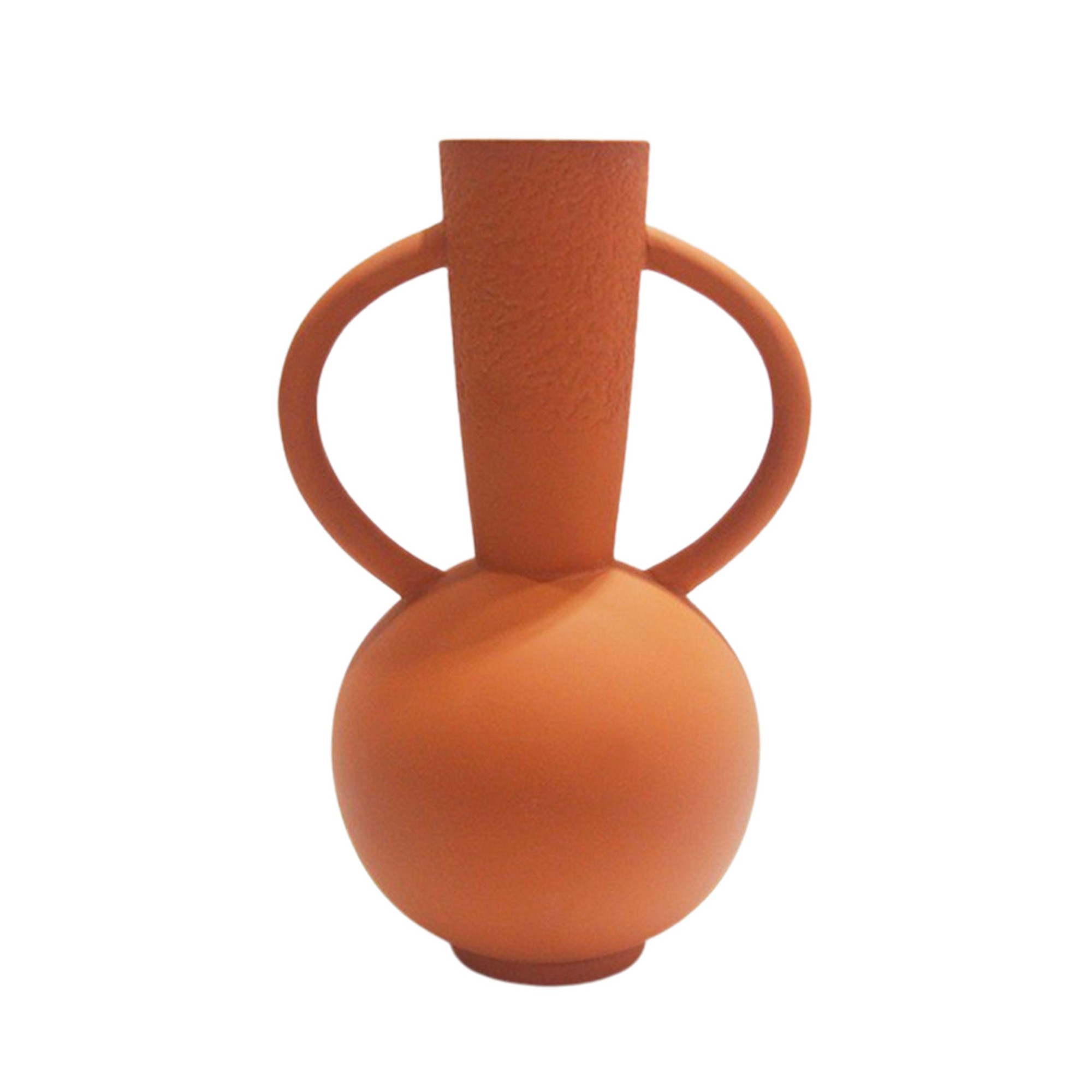 Vase Rond Céramique, Double Anses - Hauteur 29,5 Cm - Blancheporte