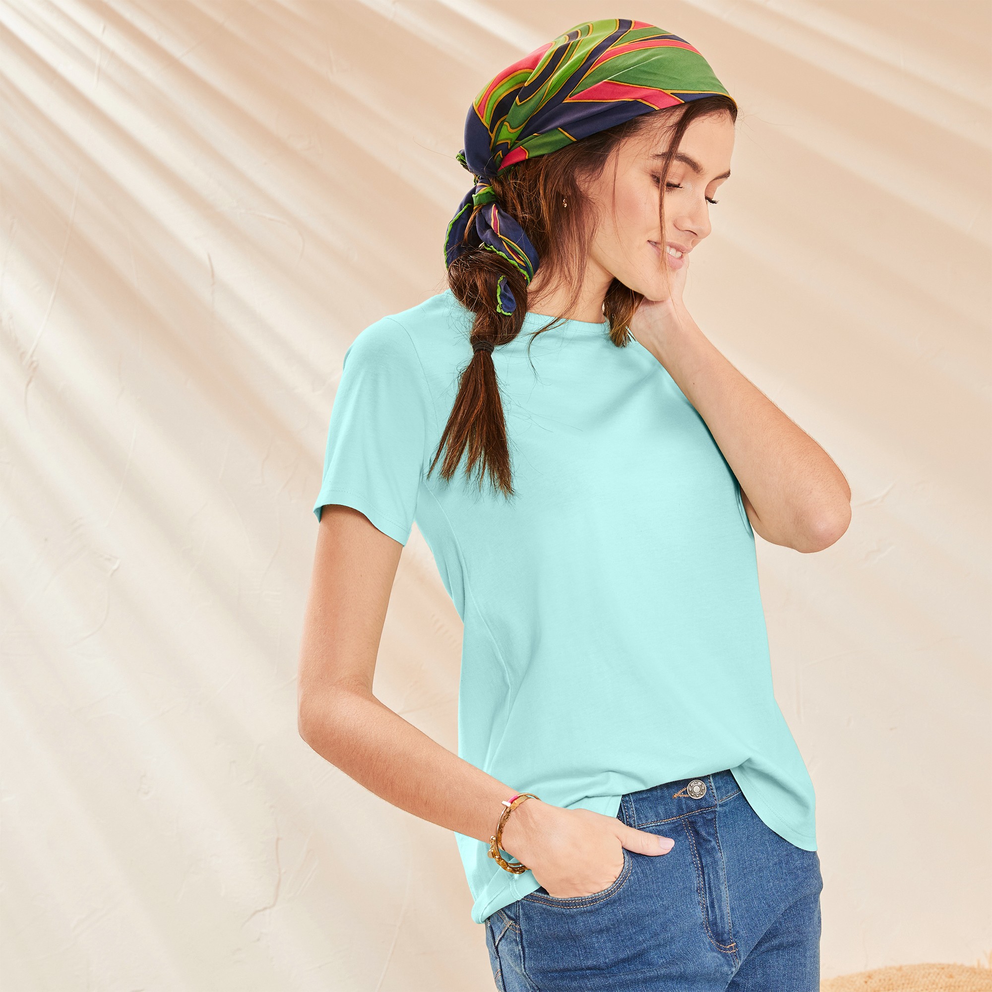 T-shirt Manches Courtes Uni - Blancheporte