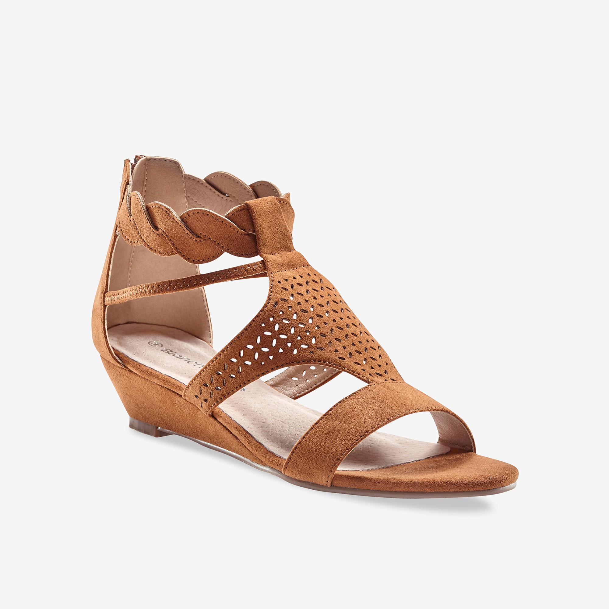 Sandales Compensées Tressées Et Perforées - Blancheporte