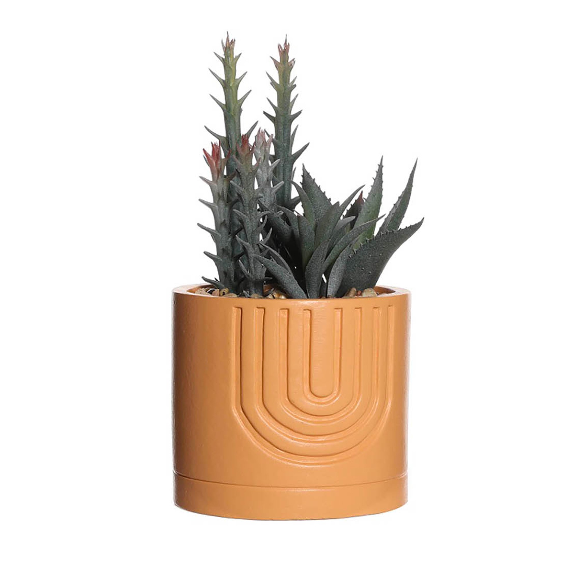 Plante Artificielle Et Pot Ciment - Blancheporte