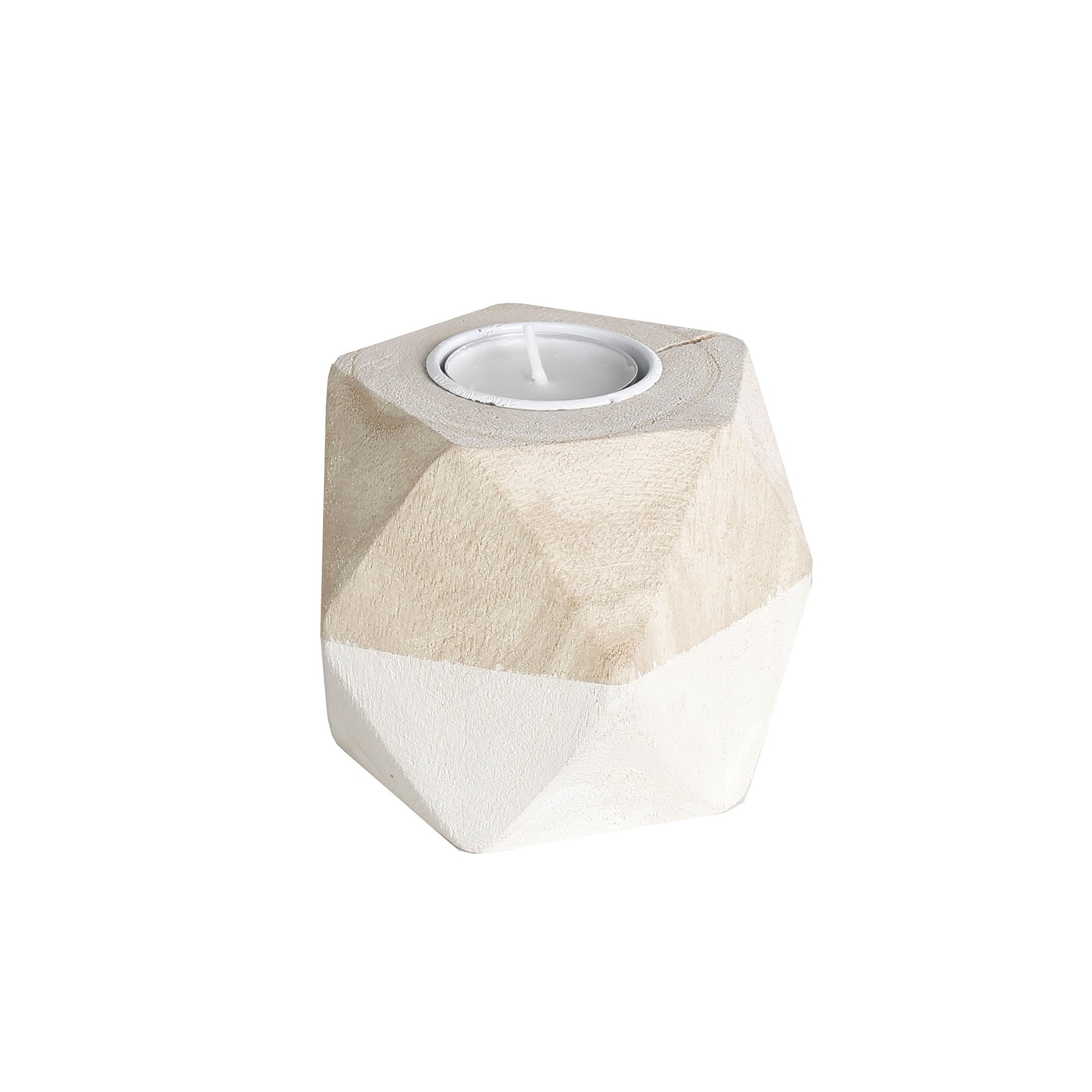Bougeoir Origami En Bois Bicolore - Blancheporte
