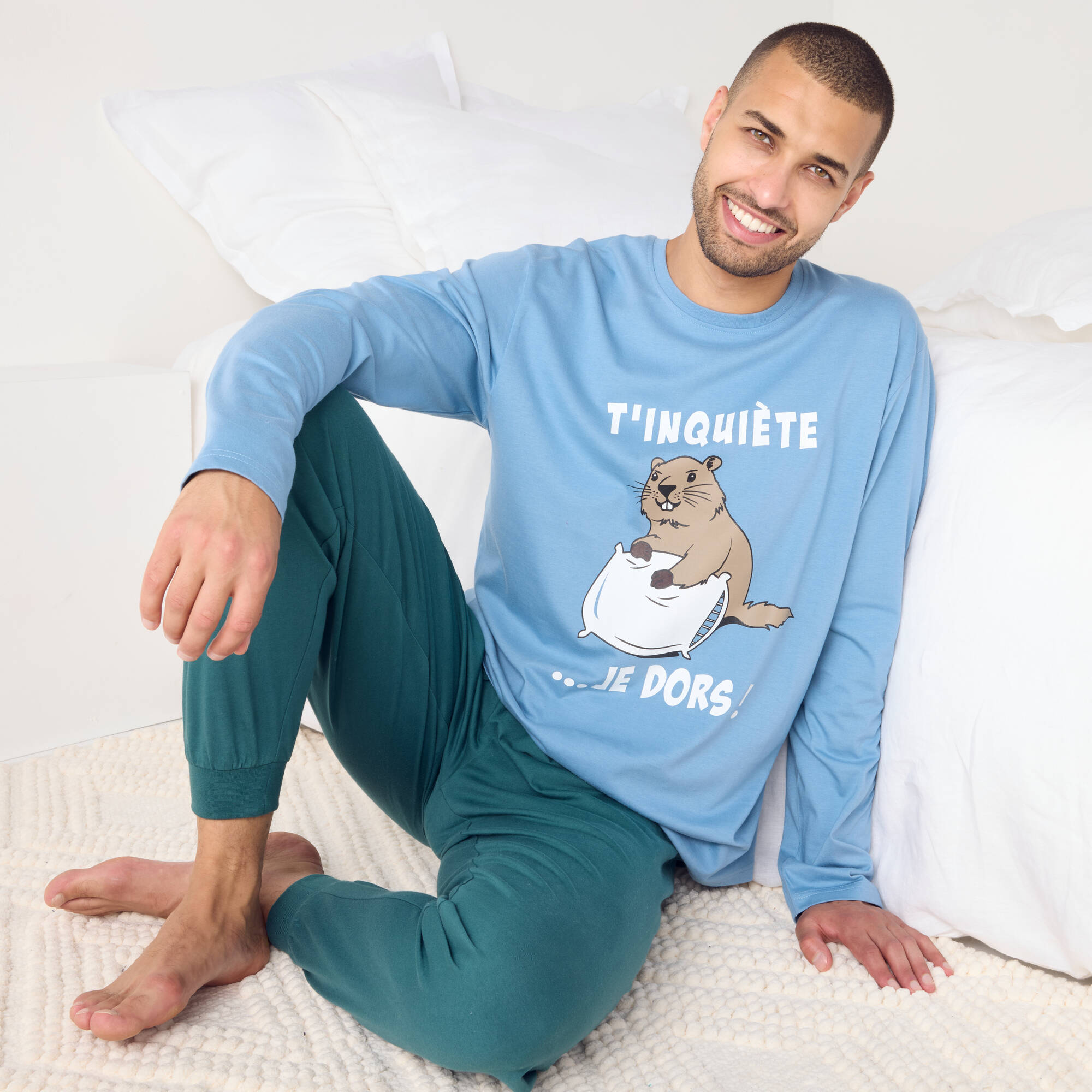 Pantalon Pyjama Homme Carreaux - 95% Coton - Taille élastique & Poches - Confort Nuit & Maison - S à XXL - 6