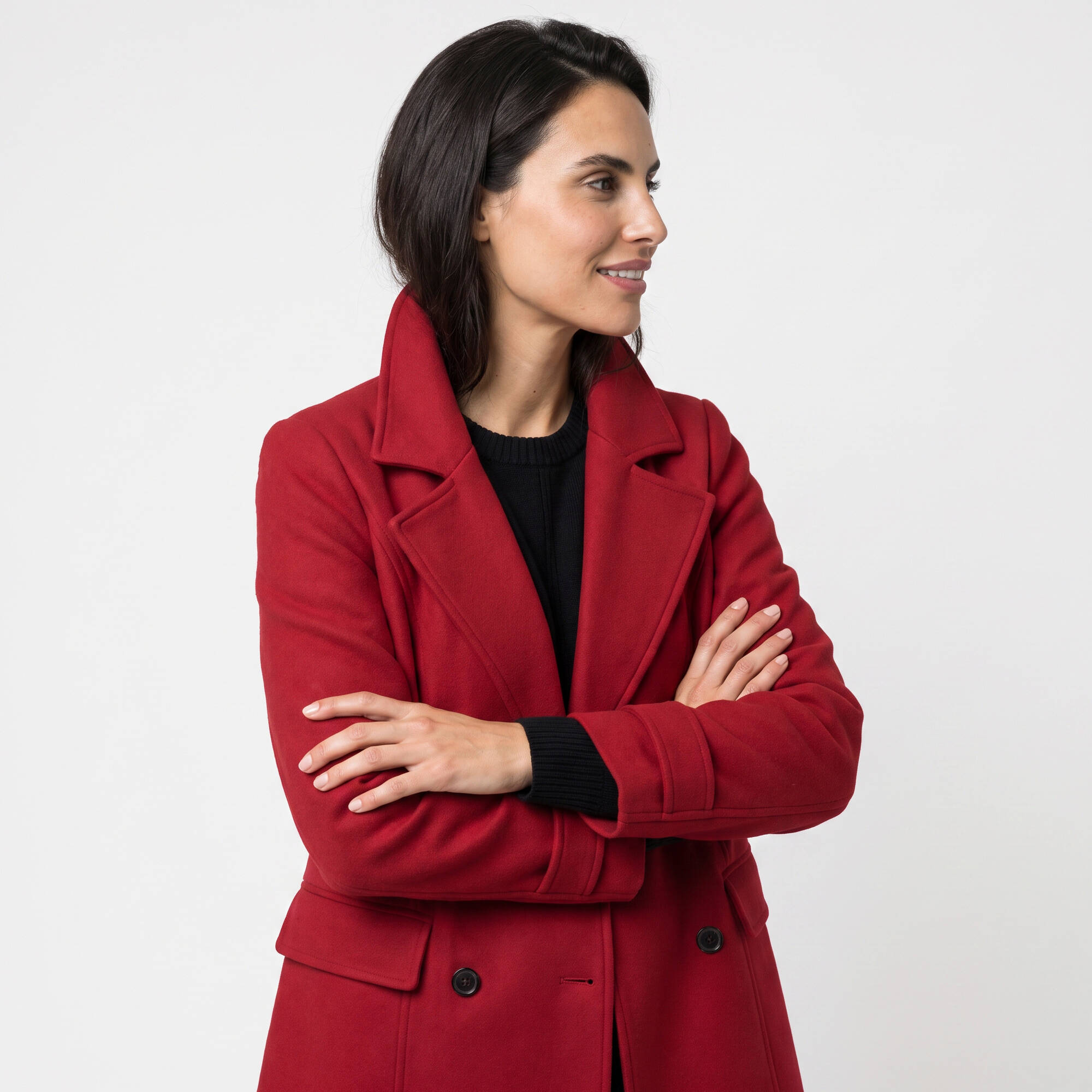 Manteau caban boutonn uni - Blancheporte 90 €