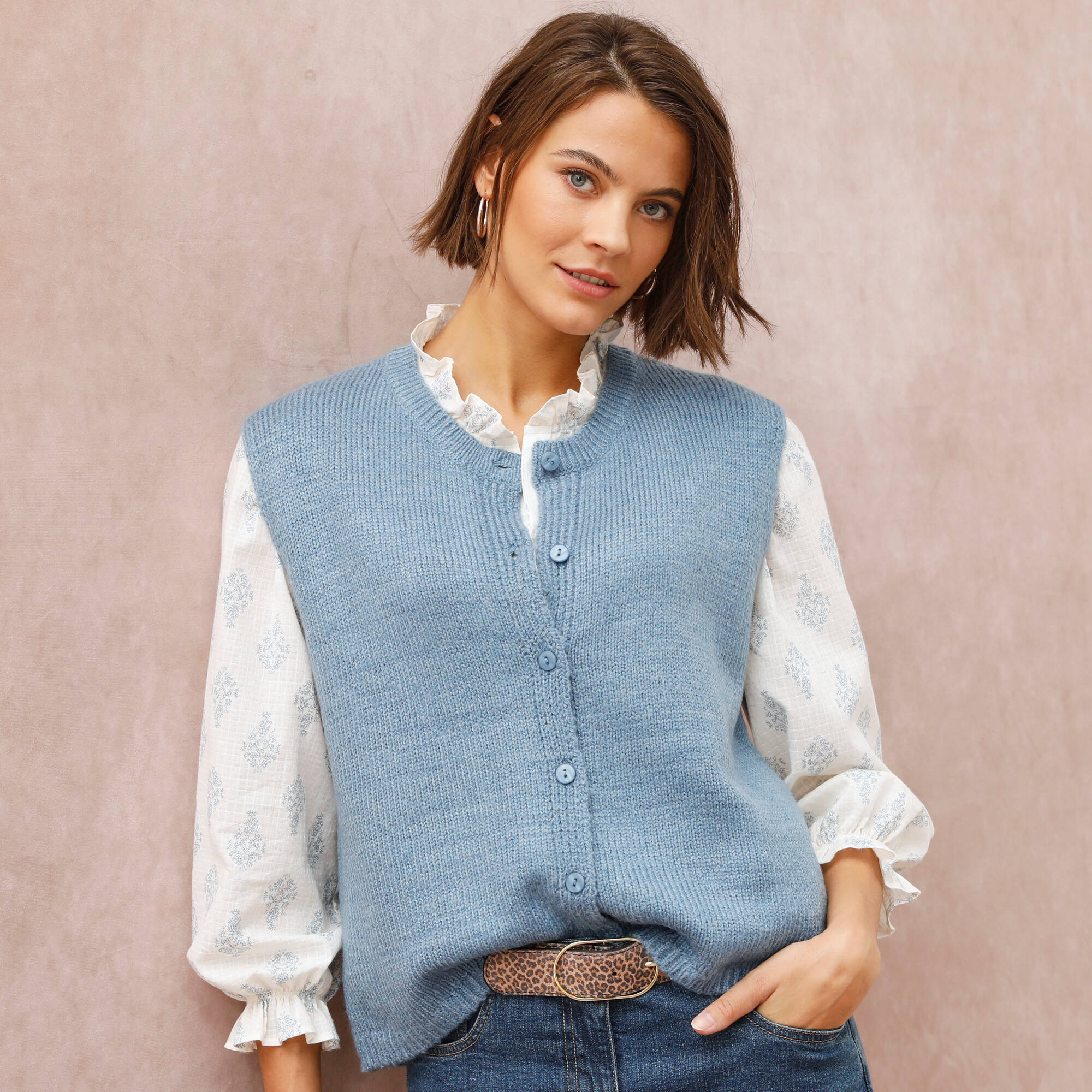 Gilet boutonné sans manches - Blancheporte