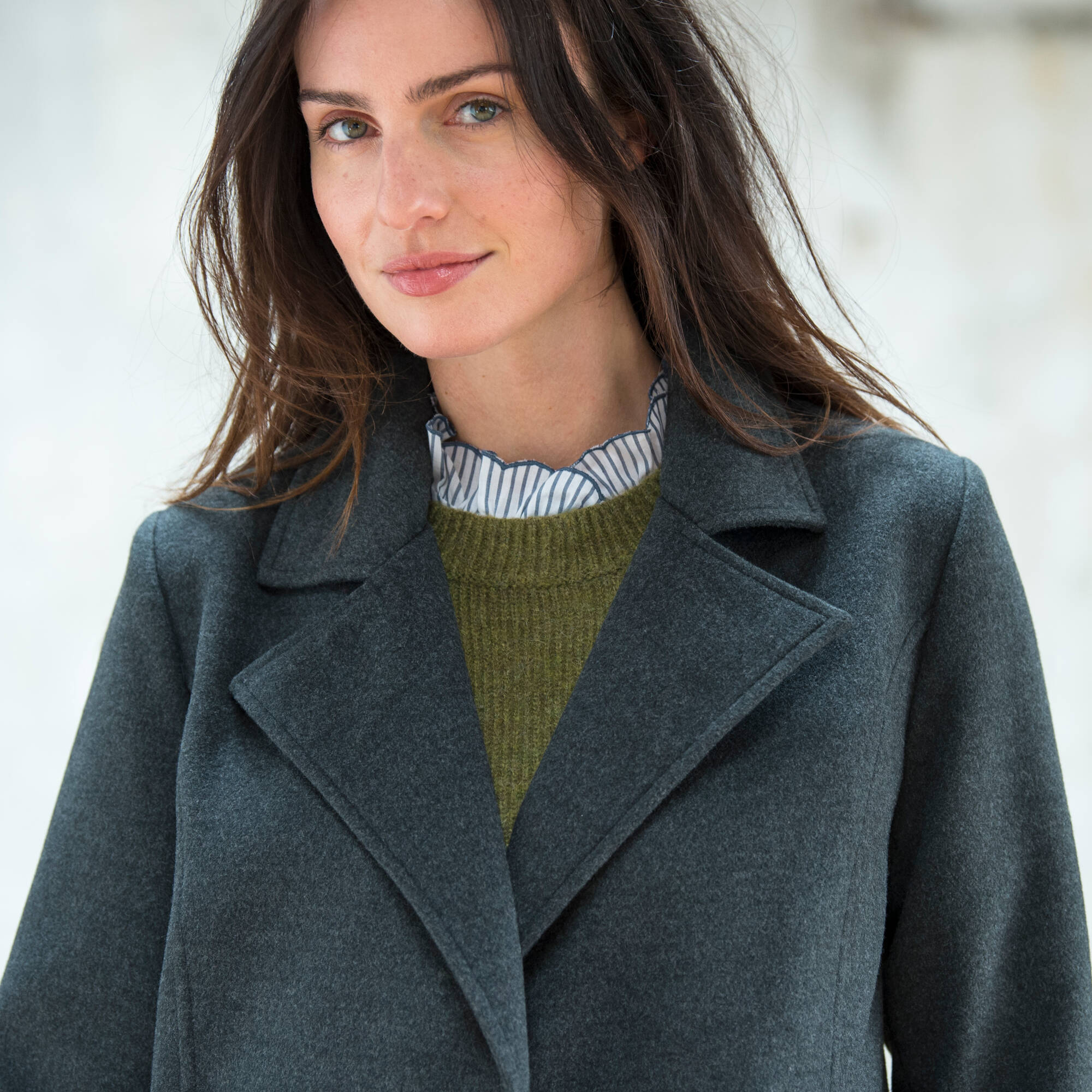 Manteau caban boutonn uni - Blancheporte 90 €