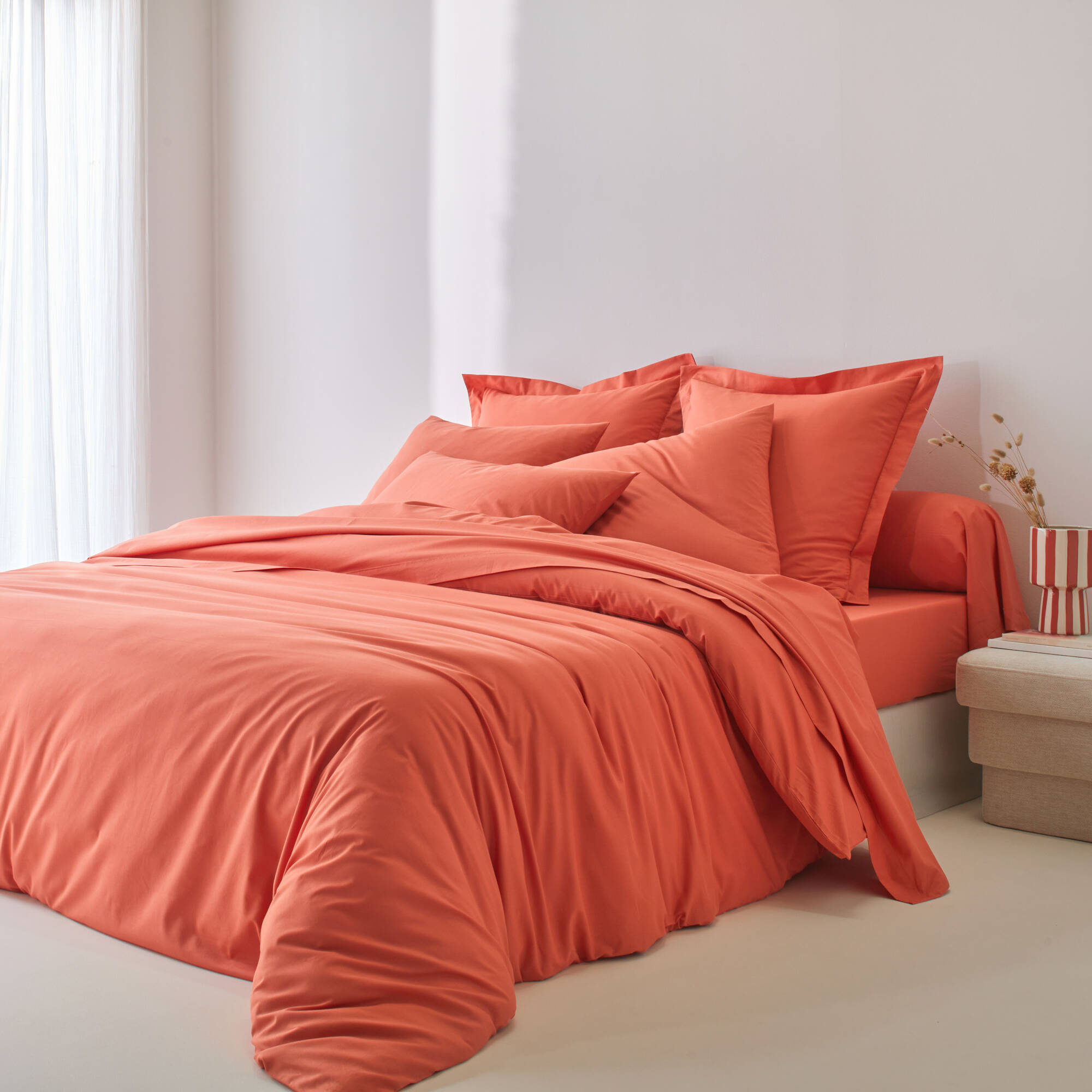 Linge de lit uni - polyester-coton 57 fils/cm² - Blancheporte