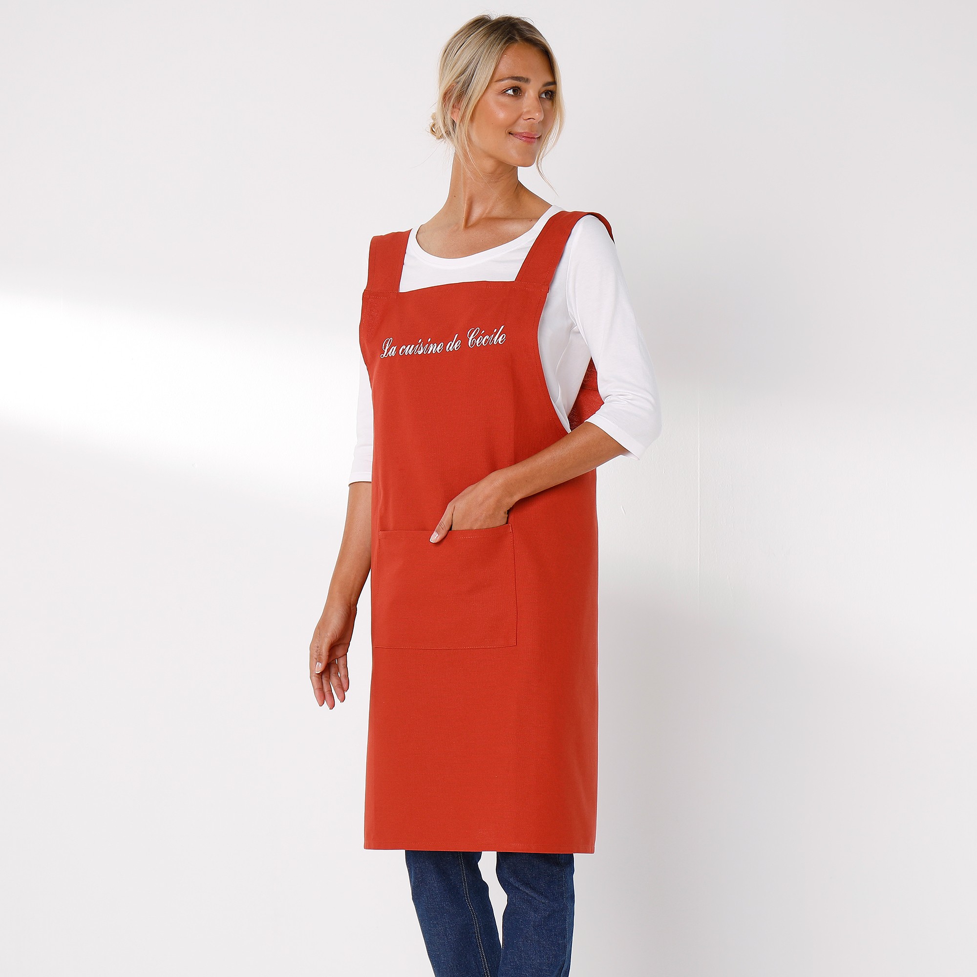 Tablier De Cuisine Japonais Coton Uni Personnalisable - Blancheporte