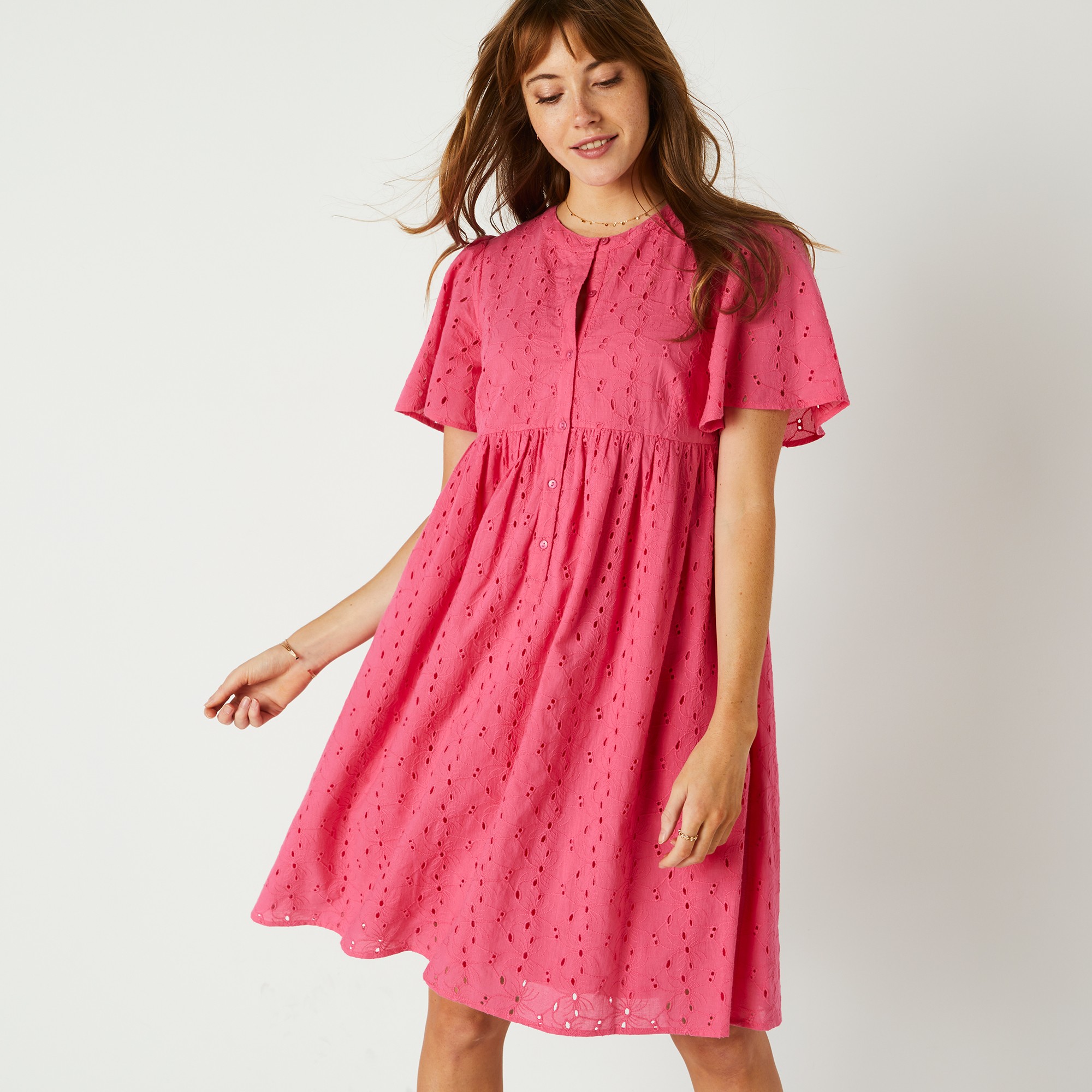 Robe Évasée, Broderie Anglaise - Blancheporte