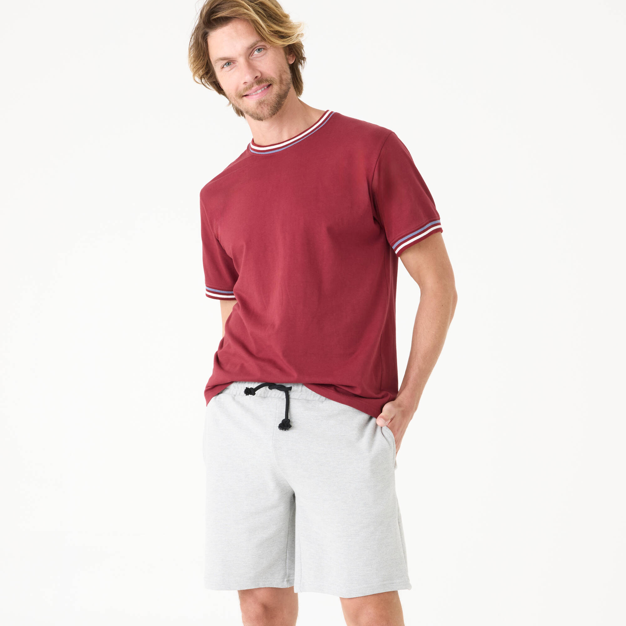 T-shirt uni manches courtes dtails rays - Blancheporte 18€