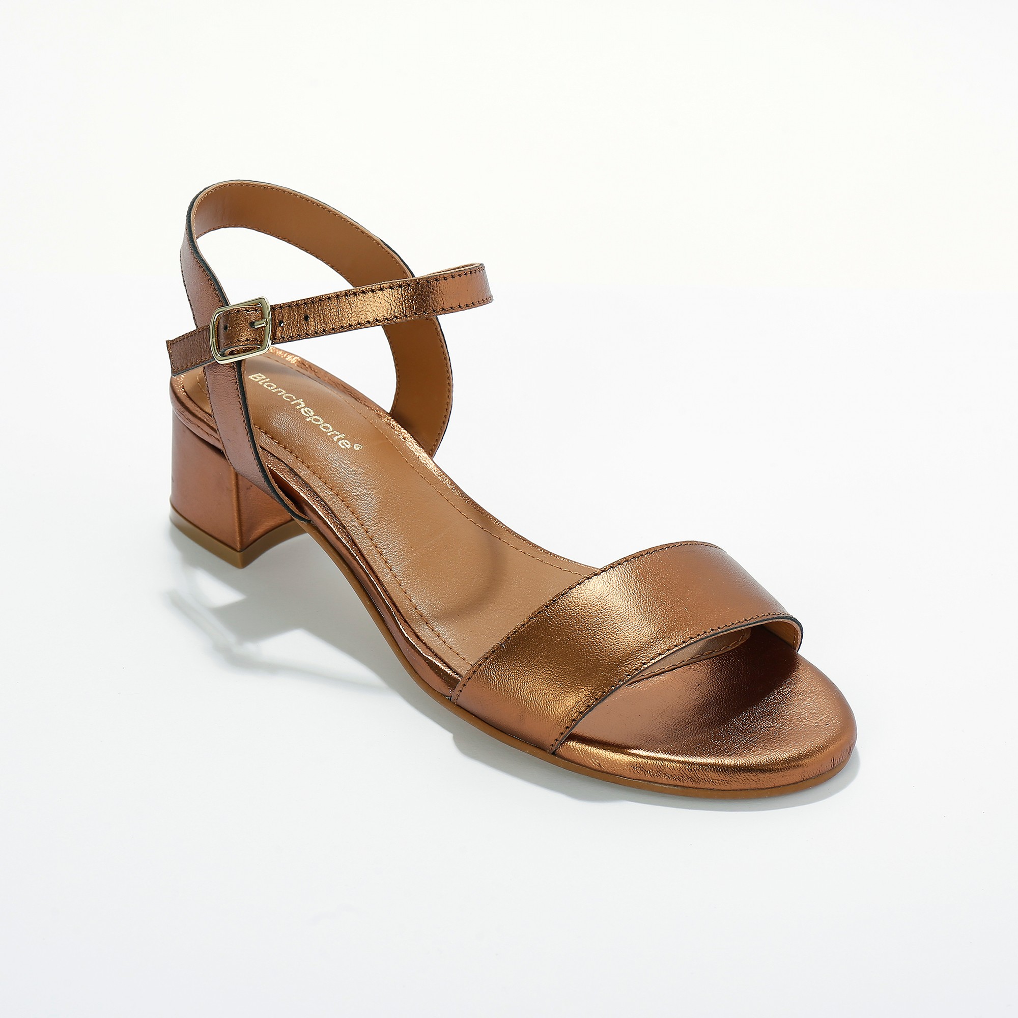 Sandales À Bride En Cuir Certifié Lwg - Blancheporte