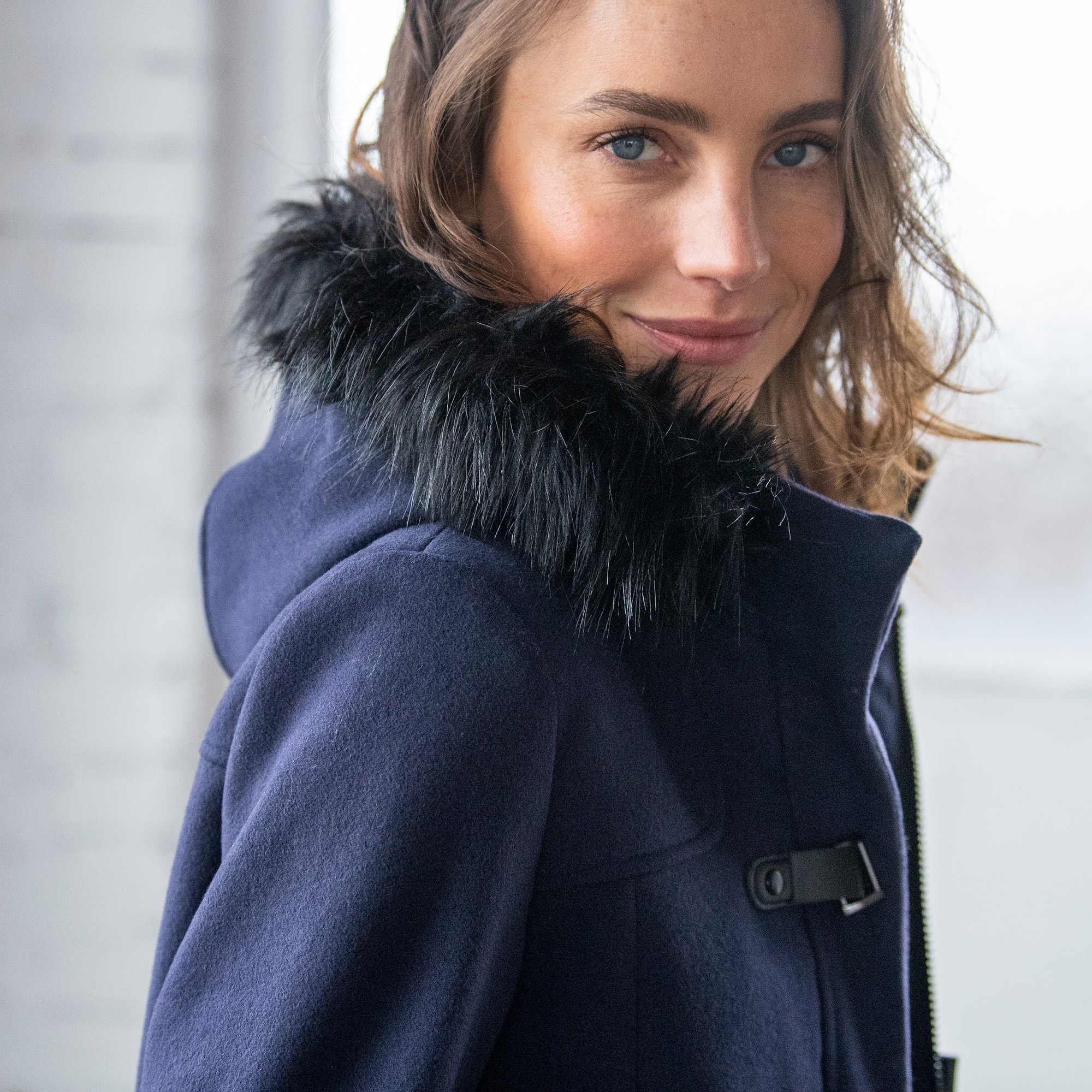 Duffle coat bleu on sale marine femme