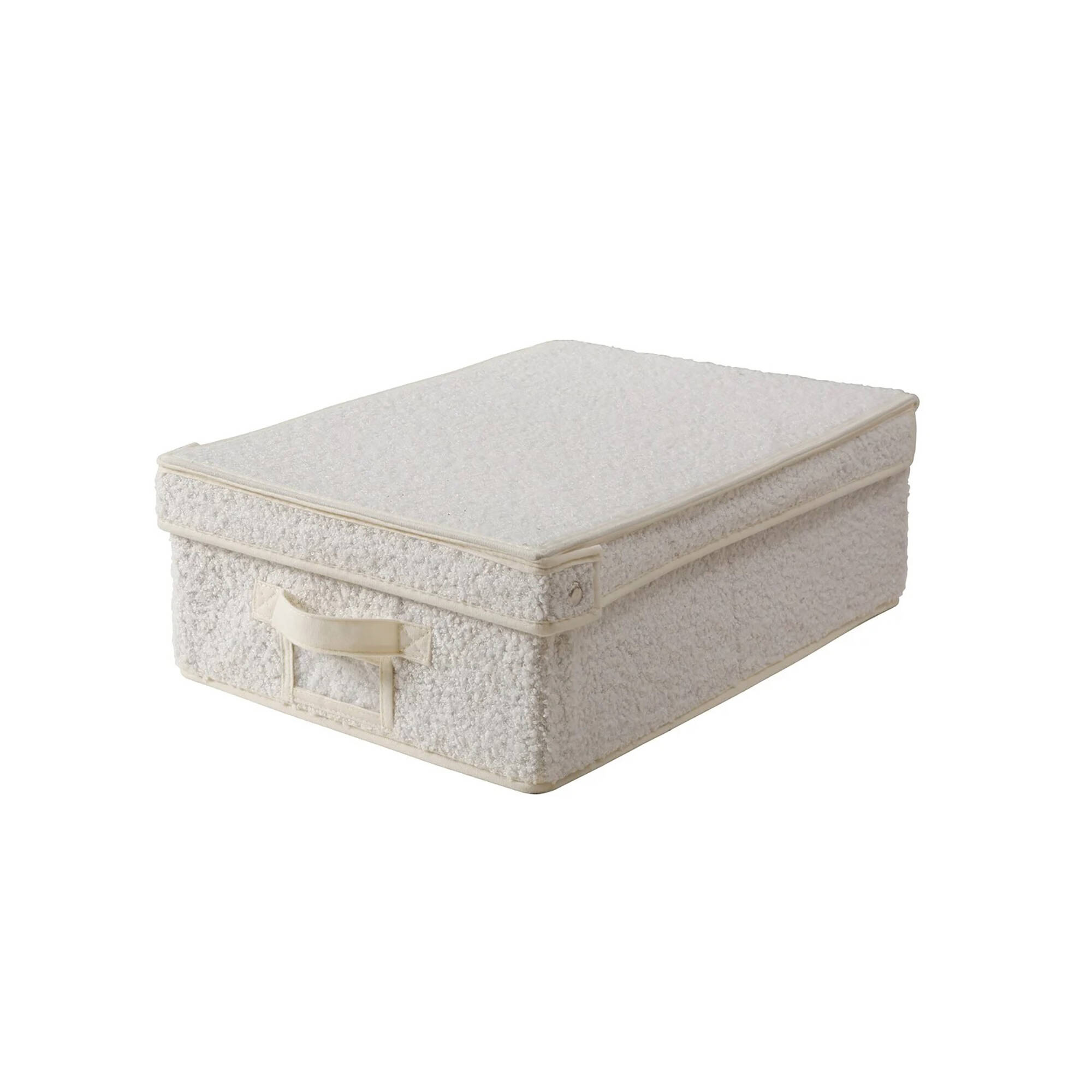 Boîte de rangement maille bouclette avec porte-étiquette - Blancheporte