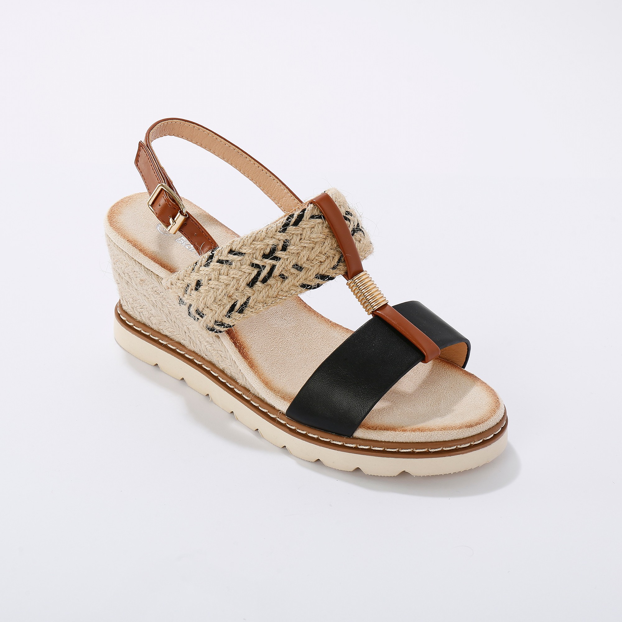 Sandales Bi-matière Compensées Corde - Blancheporte