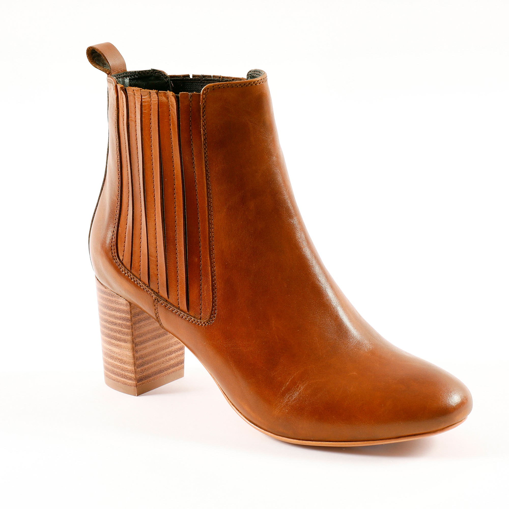 Boots À Talon En Cuir - Blancheporte