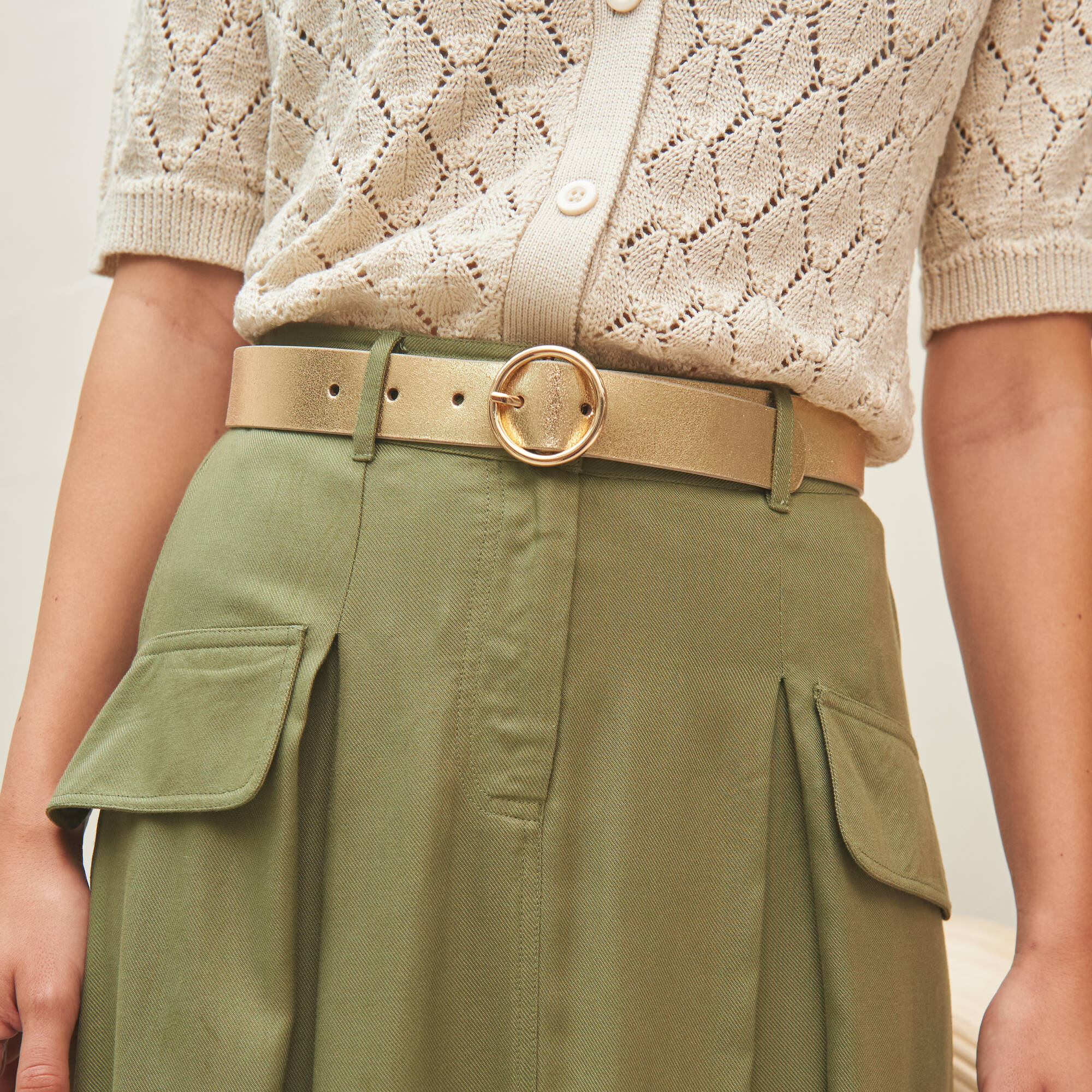 Ceinture en cuir boucle ronde - Blancheporte 30$