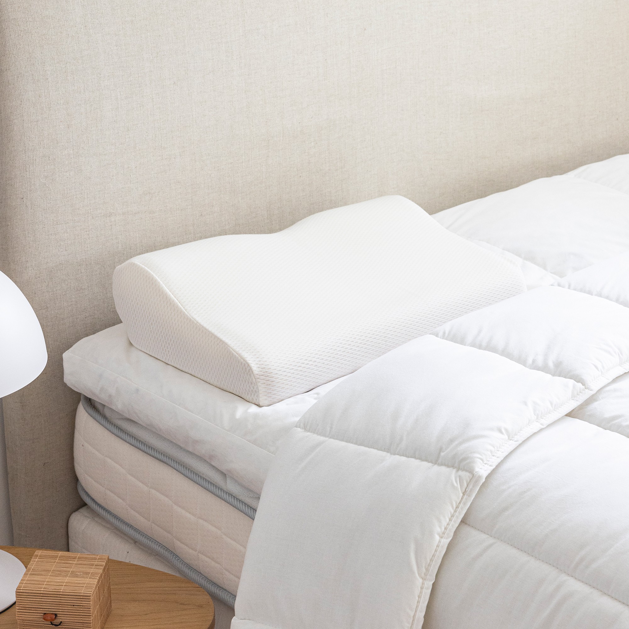 Oreiller multiposition ergonomique Cervilux - Oreiller : 32x52cm - Blanc - Dodo