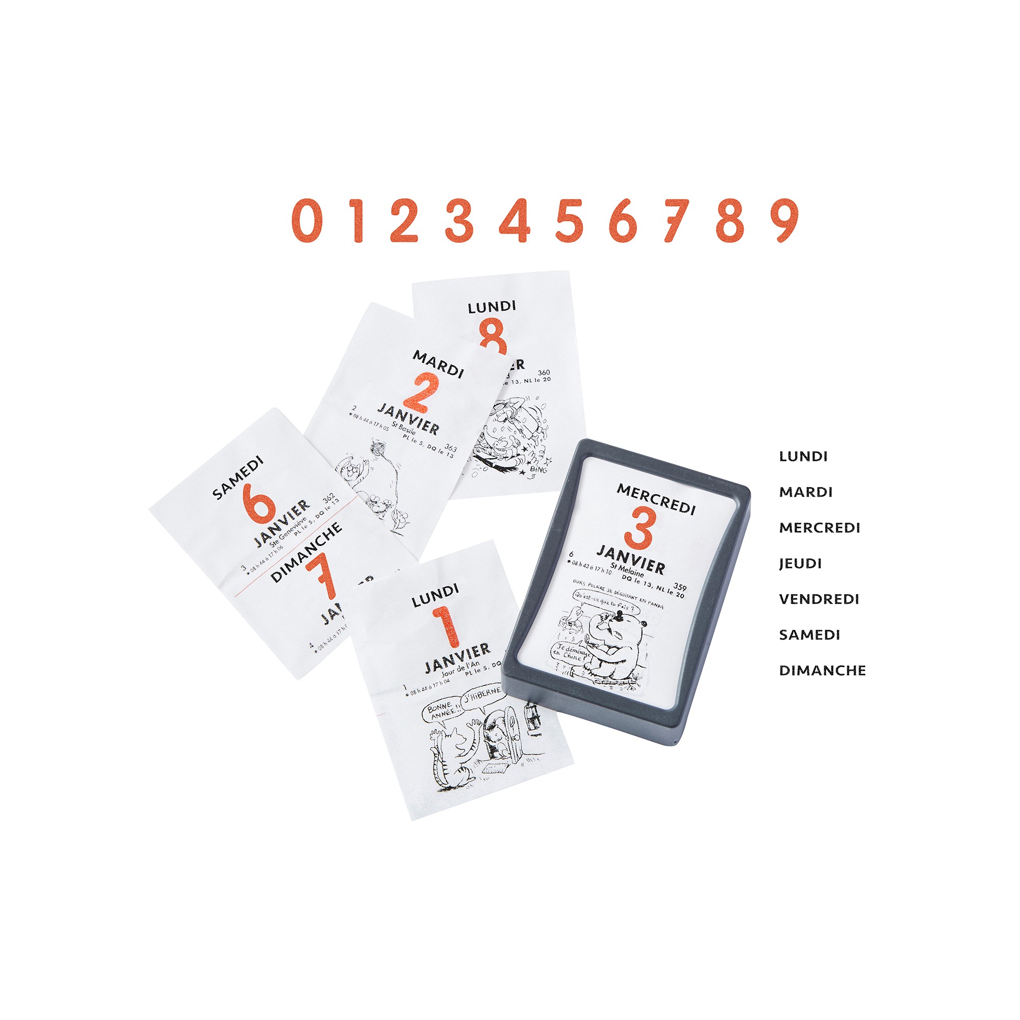 Bloc éphéméride humoristique 2023 - Blancheporte - Blanc - Size: Unité