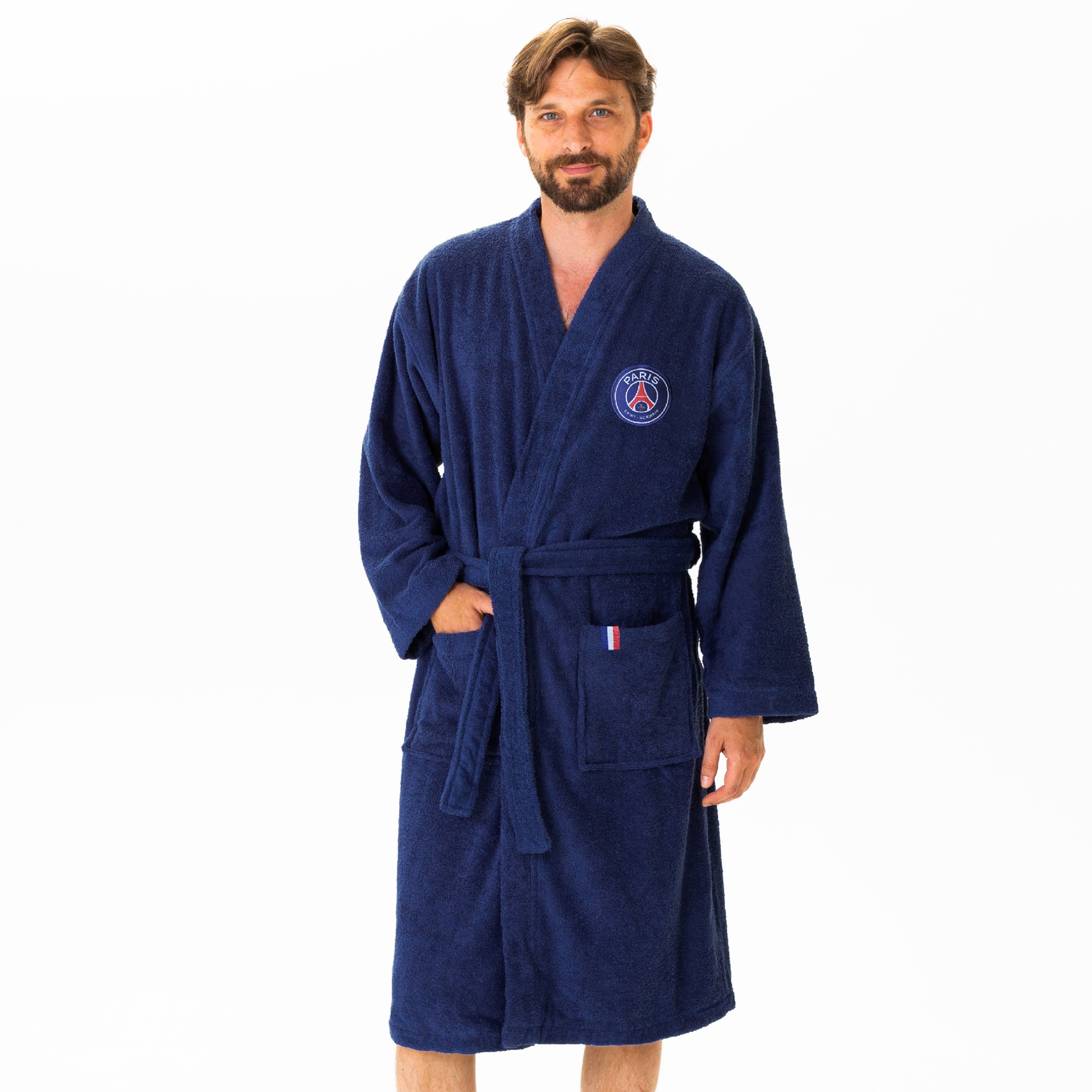 Peignoir De Bain Adulte Psg® Col Kimono, Éponge Bouclette - PSG