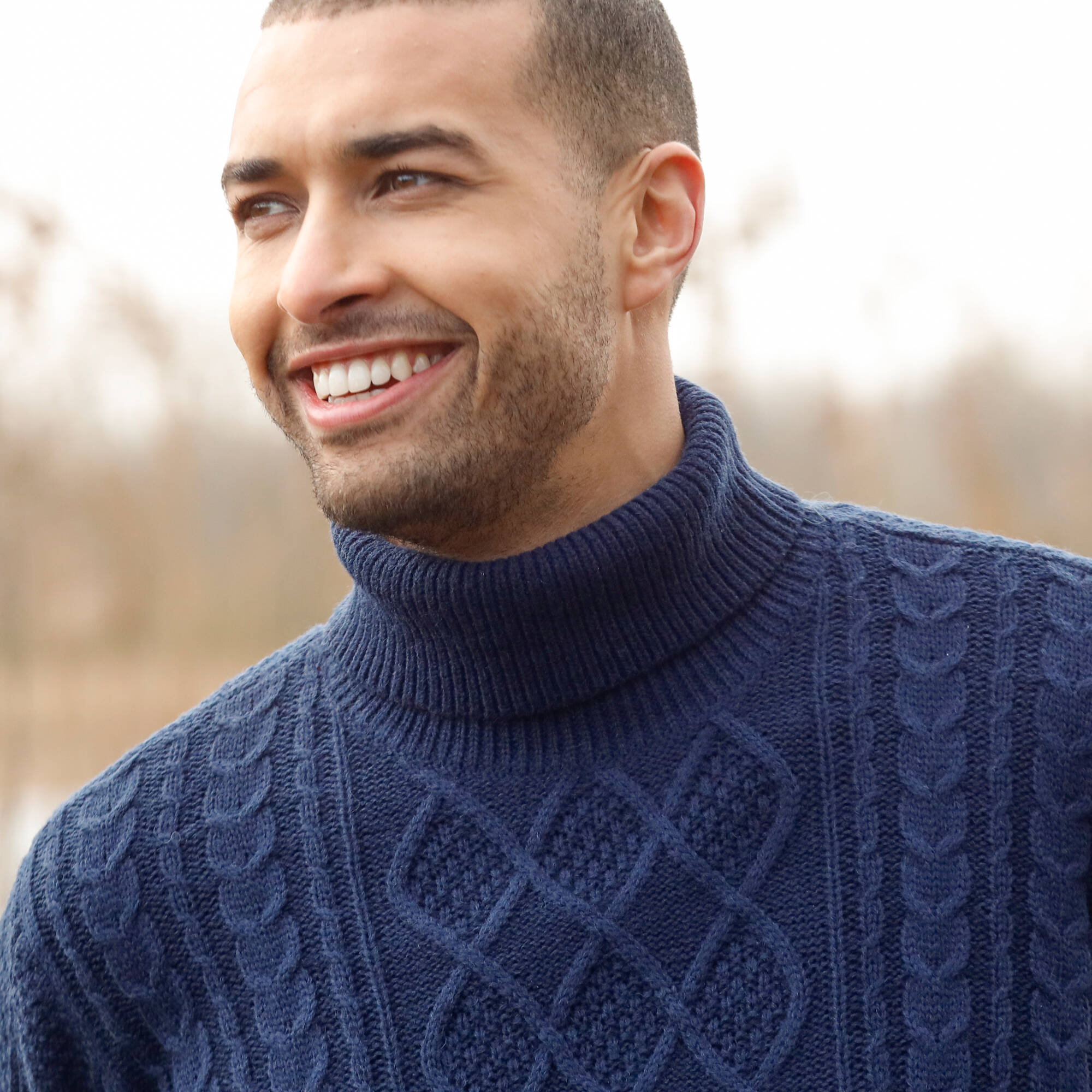Pull col roul maille irlandaise - Blancheporte 50$