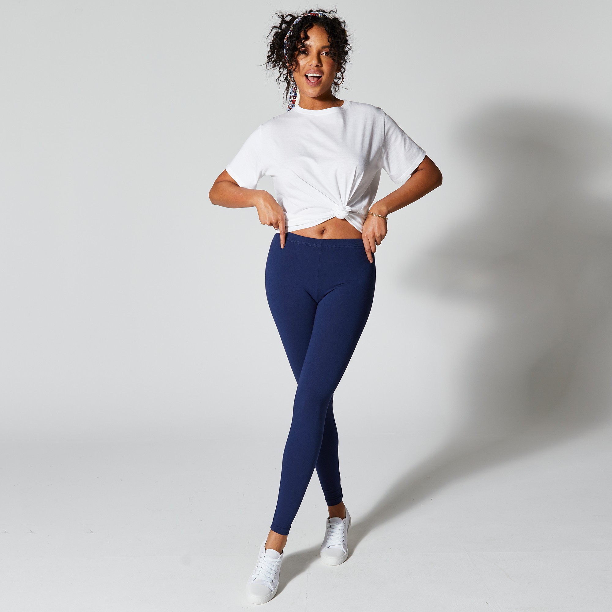 Blanche porte legging outlet grande taille
