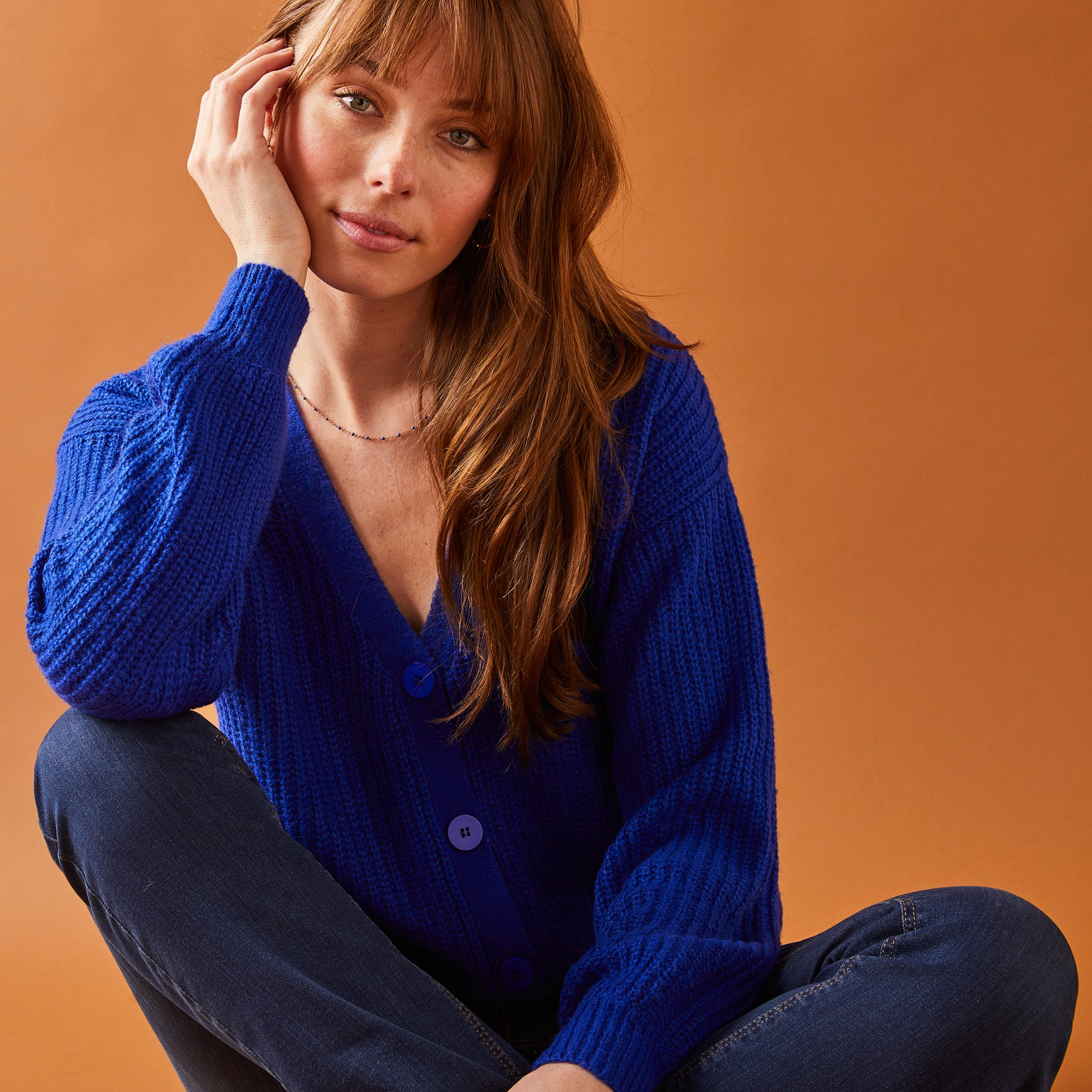 Gilet Boutonné Volume Loose, Toucher Mohair - Blancheporte