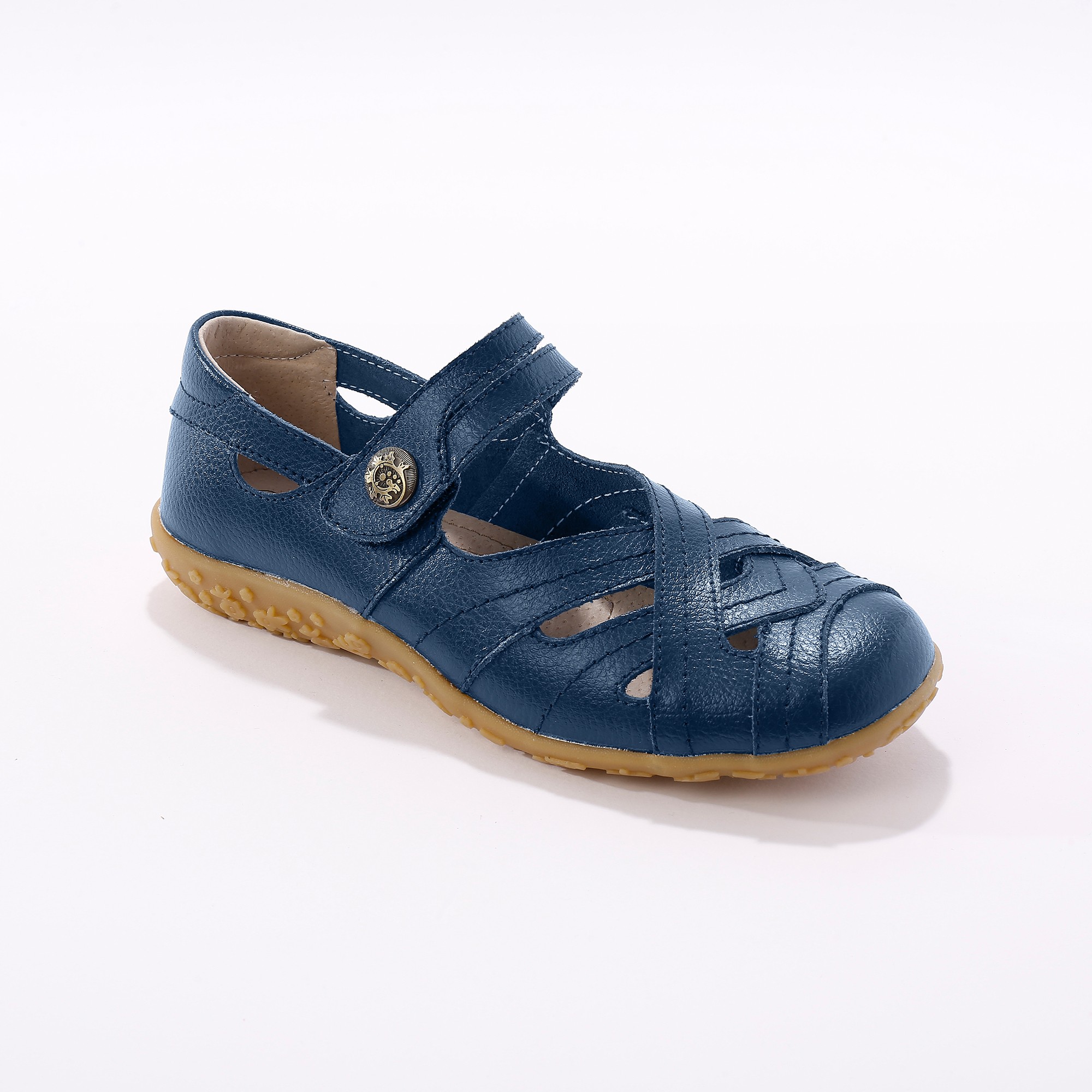 Babies Confort En Cuir Ultra-souple - Marine - Blancheporte