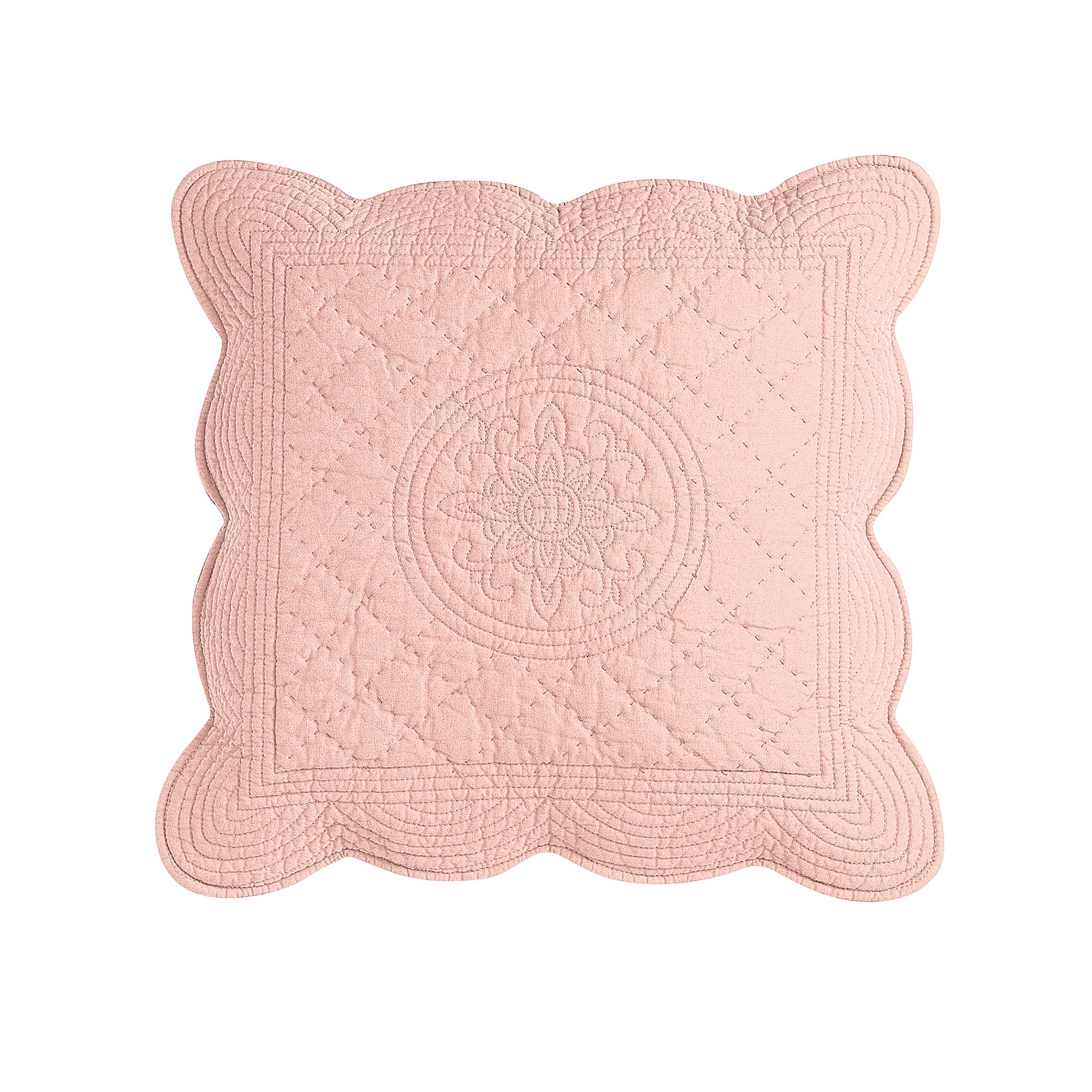 Housse Coussin Unie Style Boutis Cassandre - Blancheporte