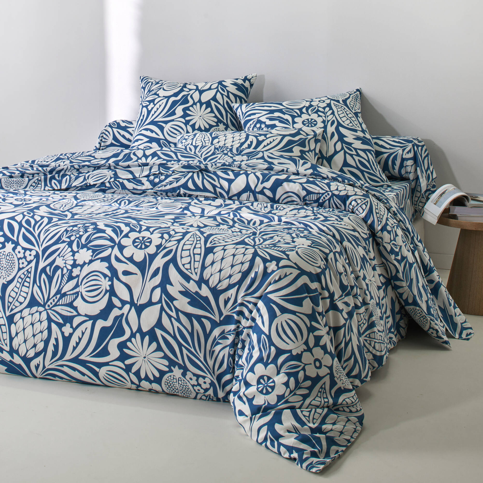 Linge de lit Montego en coton imprimé  - Blancheporte