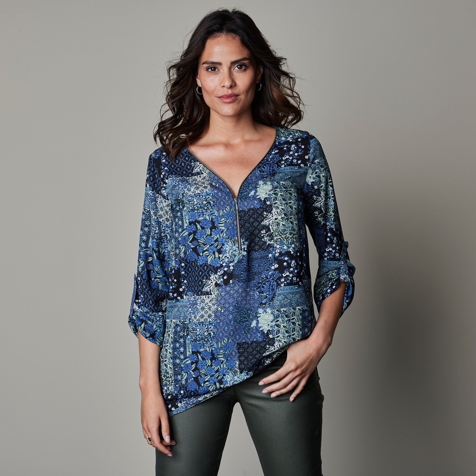 Tunique Zippée Imprimée - Blancheporte