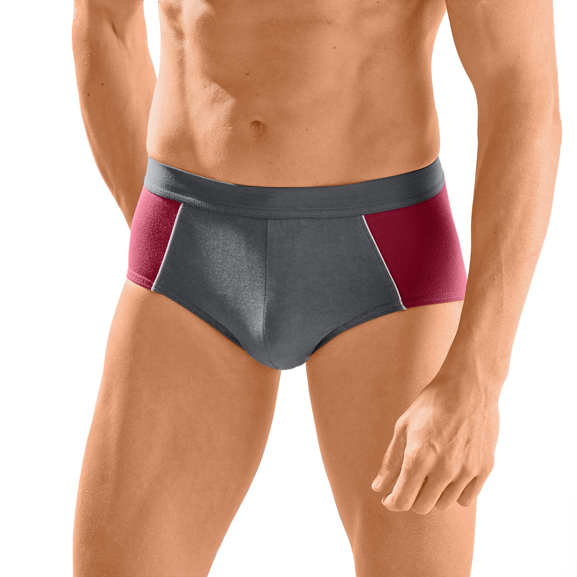 Slip Fermé Bicolore, Taille Haute - Lot De 4 - Blancheporte