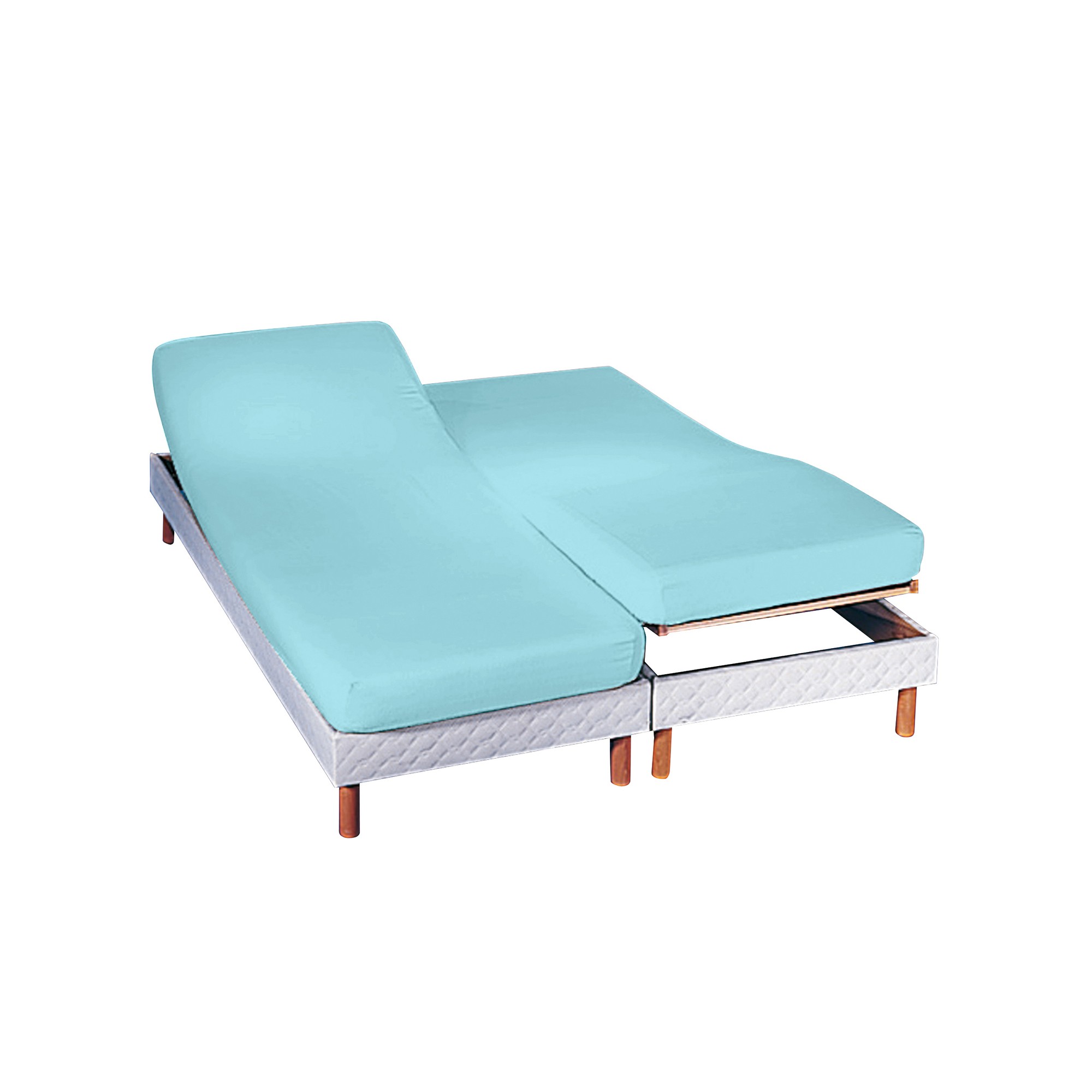 Drap-housse Uni Sommier Articulé Jersey Bonnets 27 Cm - Blancheporte