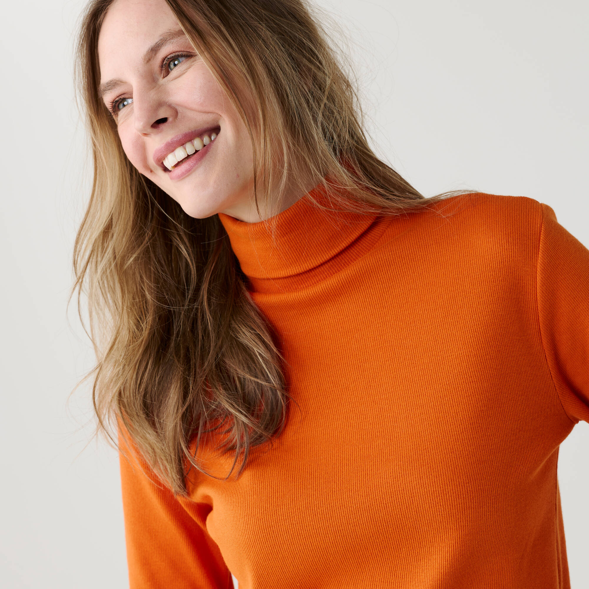 Sous-pull col roul en maille ctele uni - Blancheporte 20 €