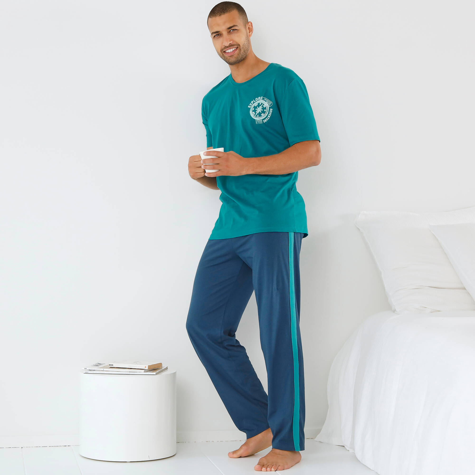 T-shirt pyjama motif poitrine manches courtes - Blancheporte 13$