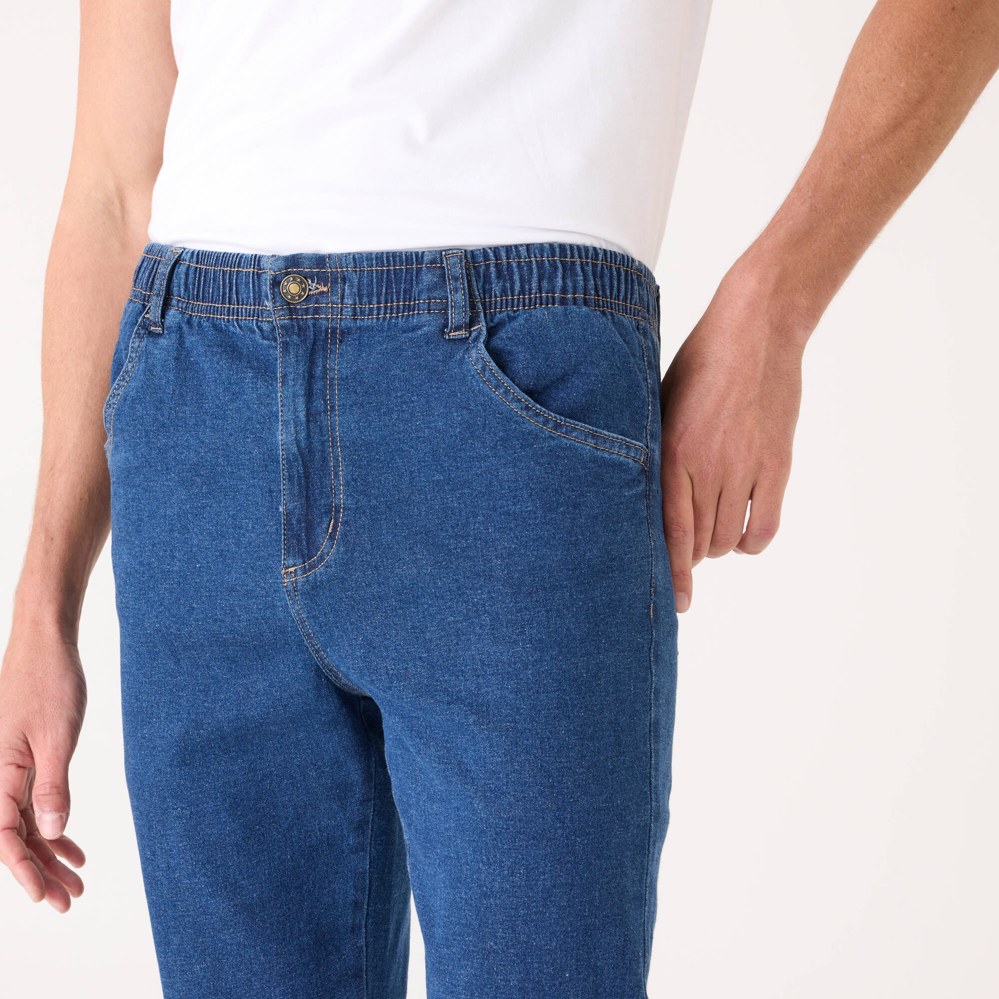 Jean droit taille lastique - L28 - Blancheporte 28 €