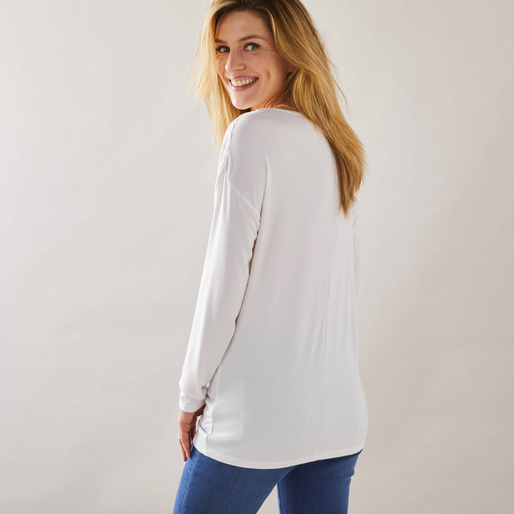 Tee shirt manches longues femme blancheporte sales