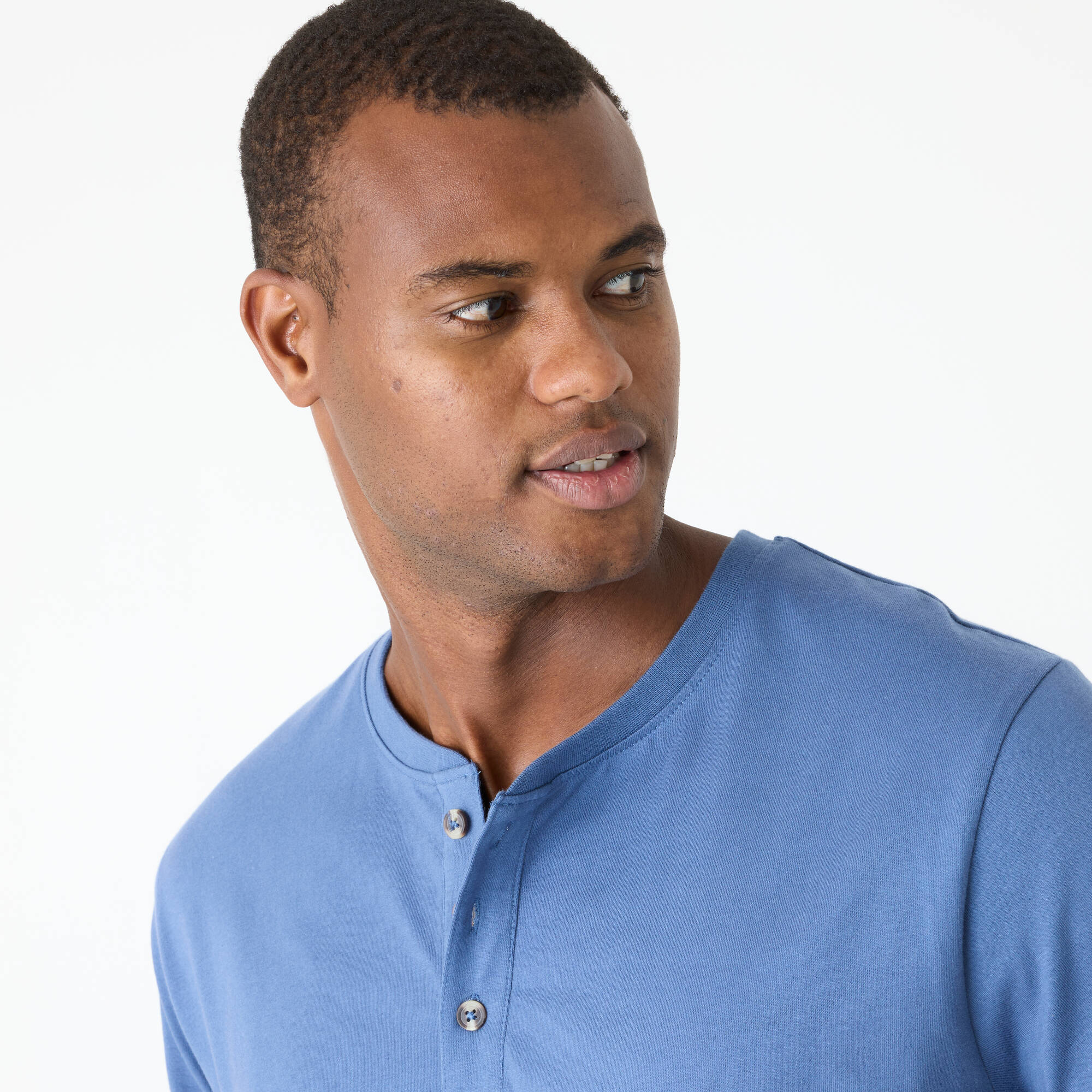 T-shirt Henley confort manches courtes - coton biologique - Blancheporte 26€