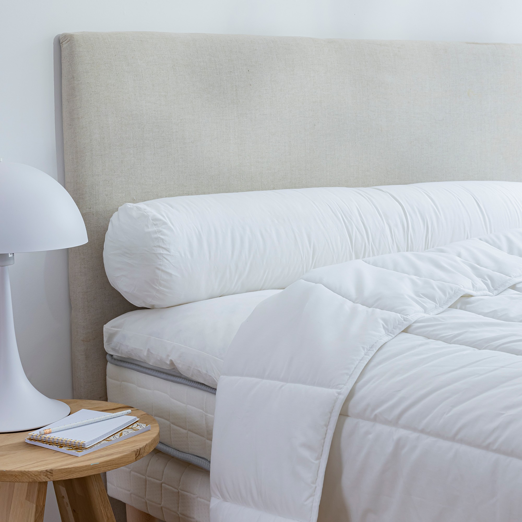 Traversin anti-acariens Proneem® ferme - Traversin : 160cm - Blanc - Dodo