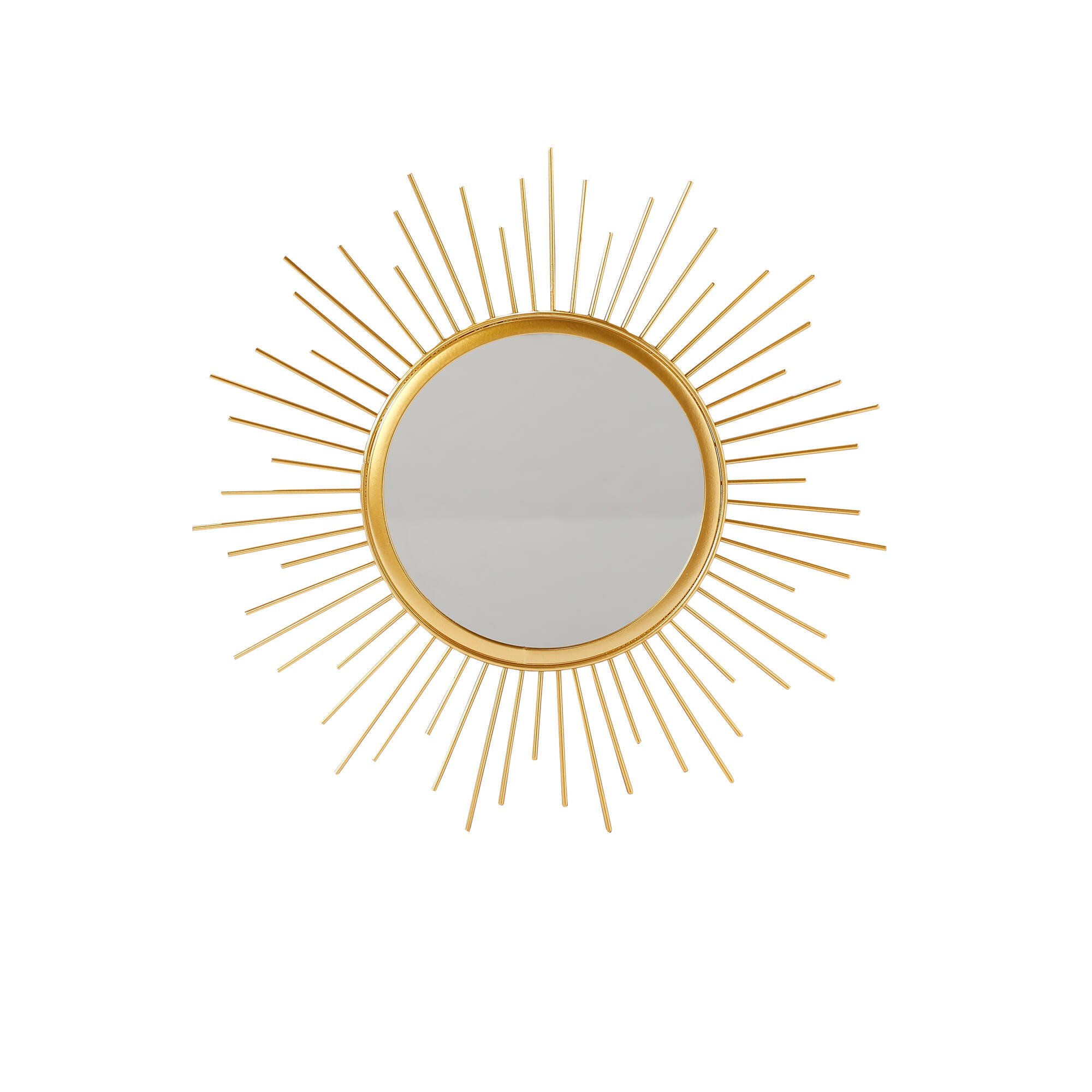 Miroir Forme Soleil En Métal Doré - Blancheporte