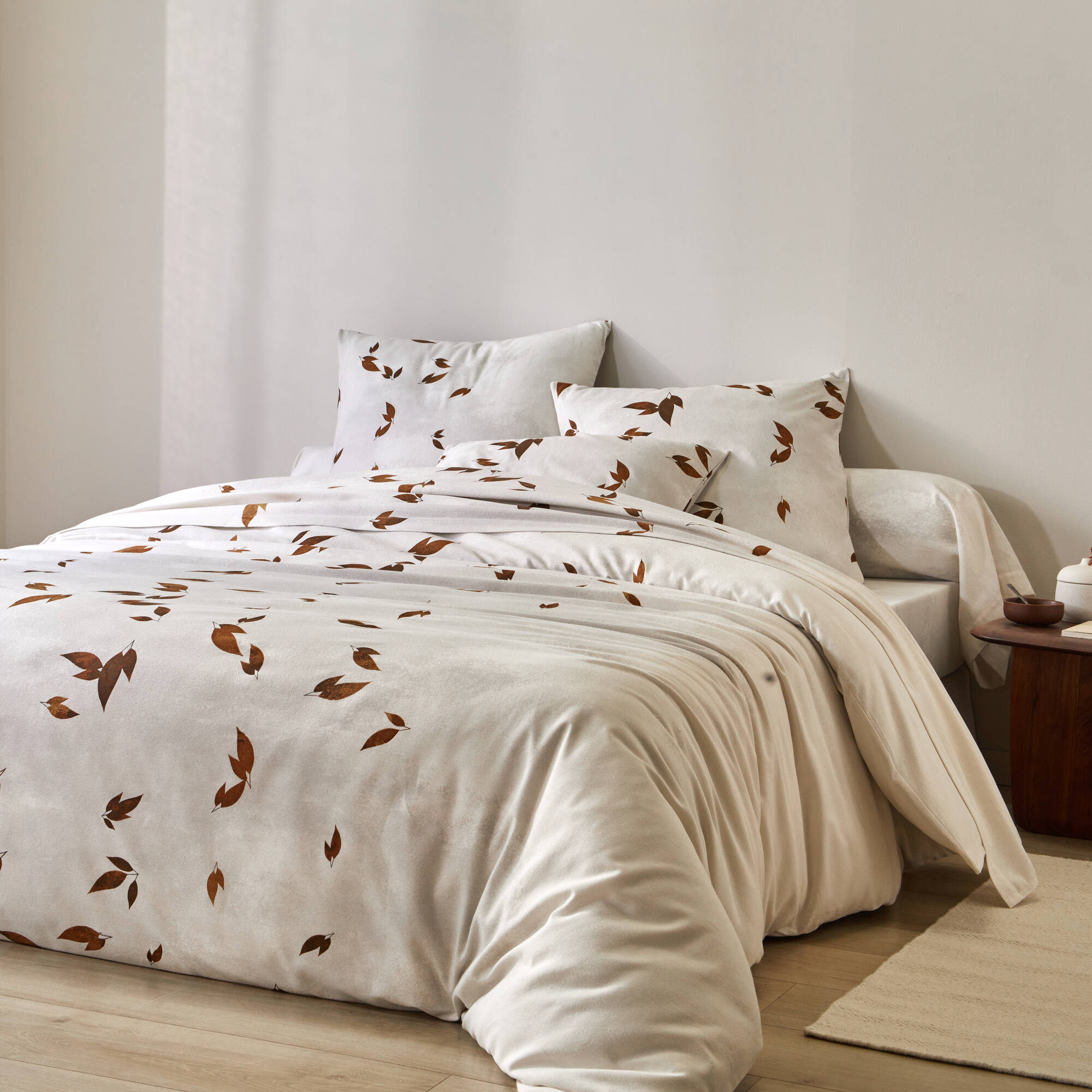 Linge de lit Automne en flanelle imprimée - Blancheporte