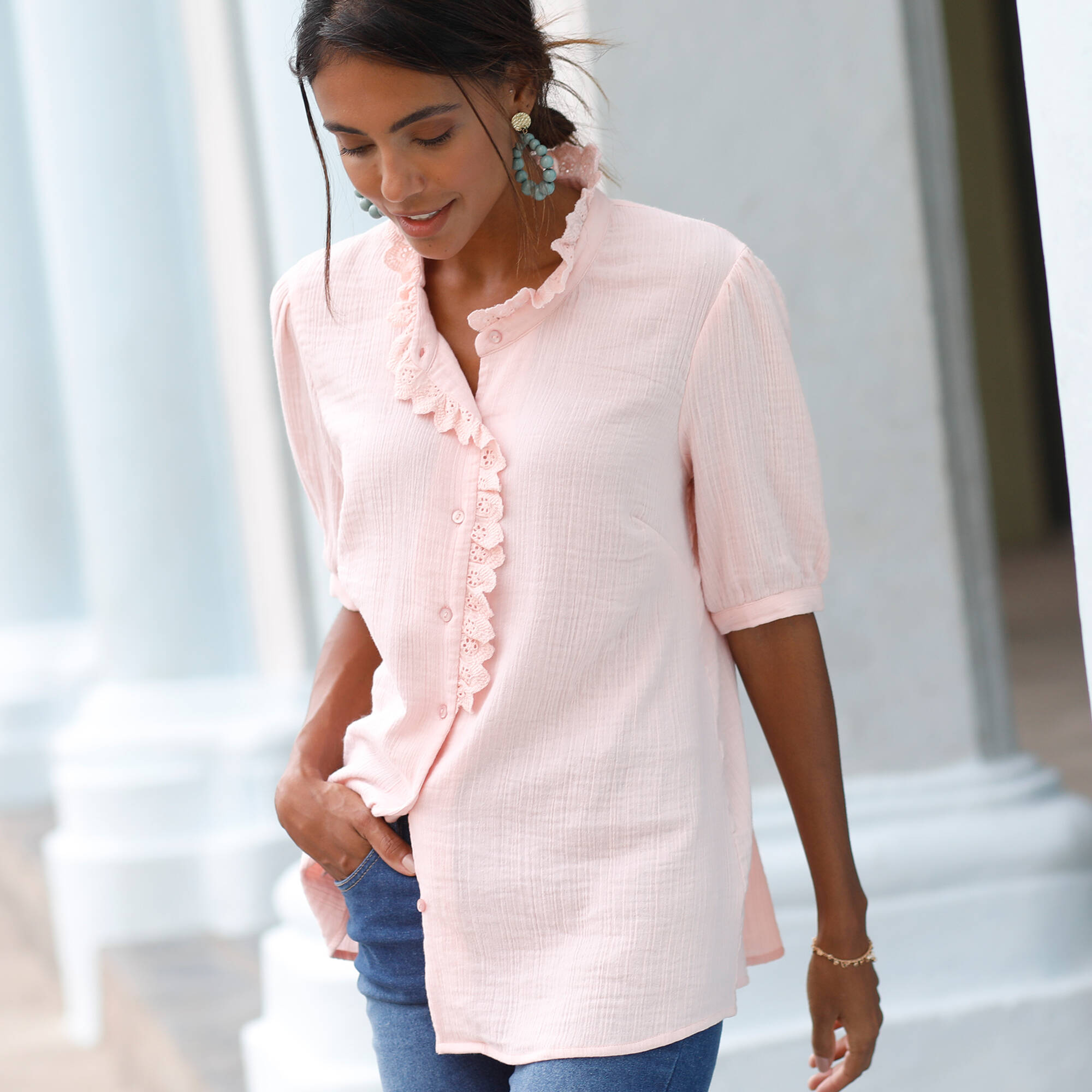 T-Shirt Femme PINK Manches Courtes – Motif Caoutchouc, 100% Coton, Rose/Noir, Taille 14 (Poitrine 35pouces) Neuf