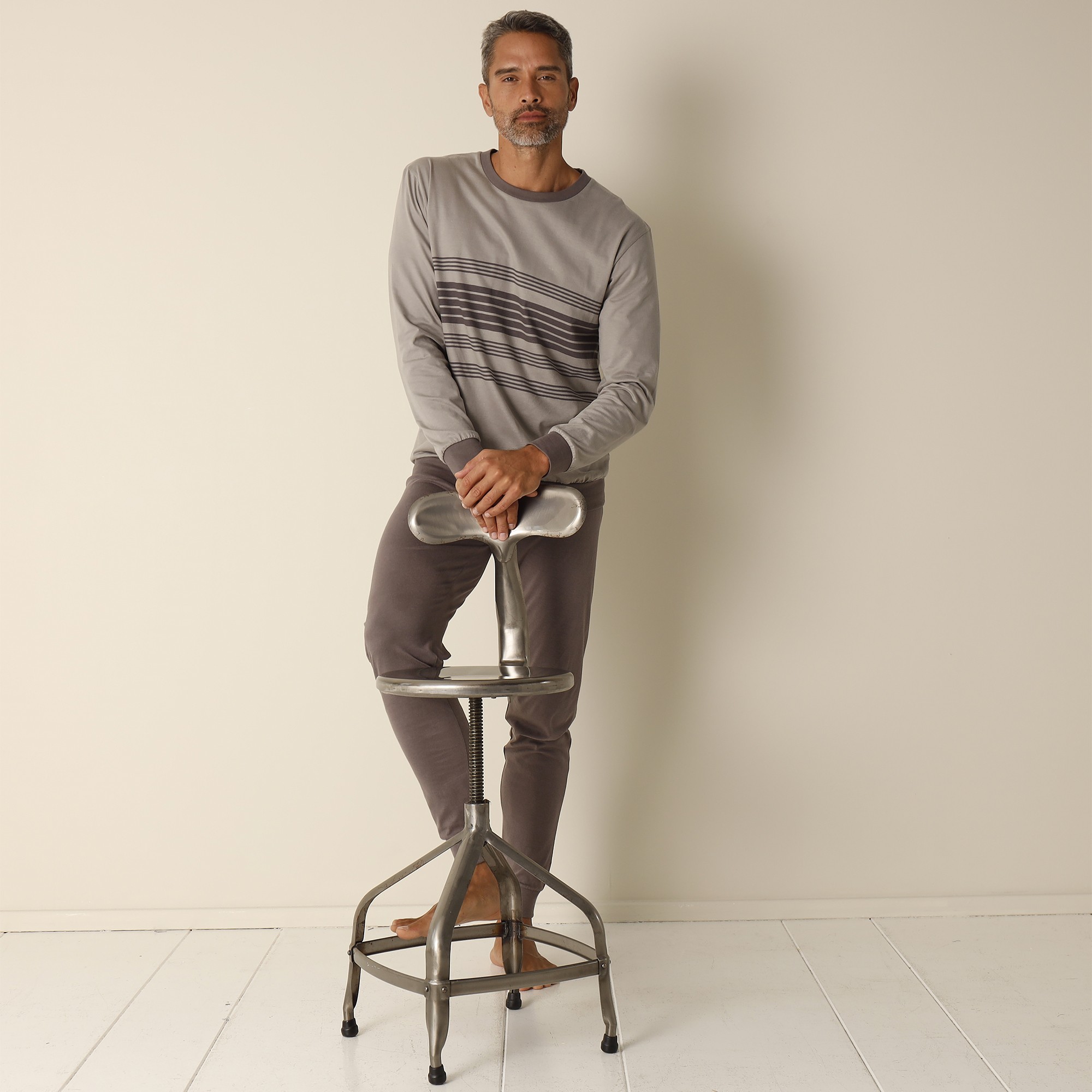 Pyjama Coton Rayures Manches Longues - Blancheporte