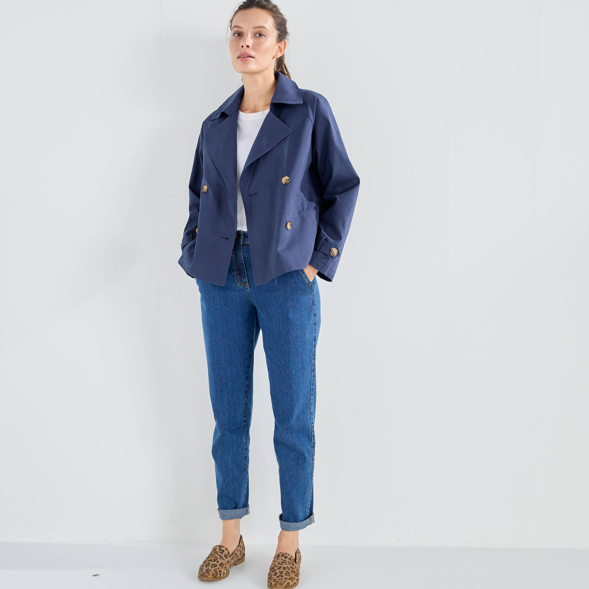 Trench court dperlant - Blancheporte 60 €