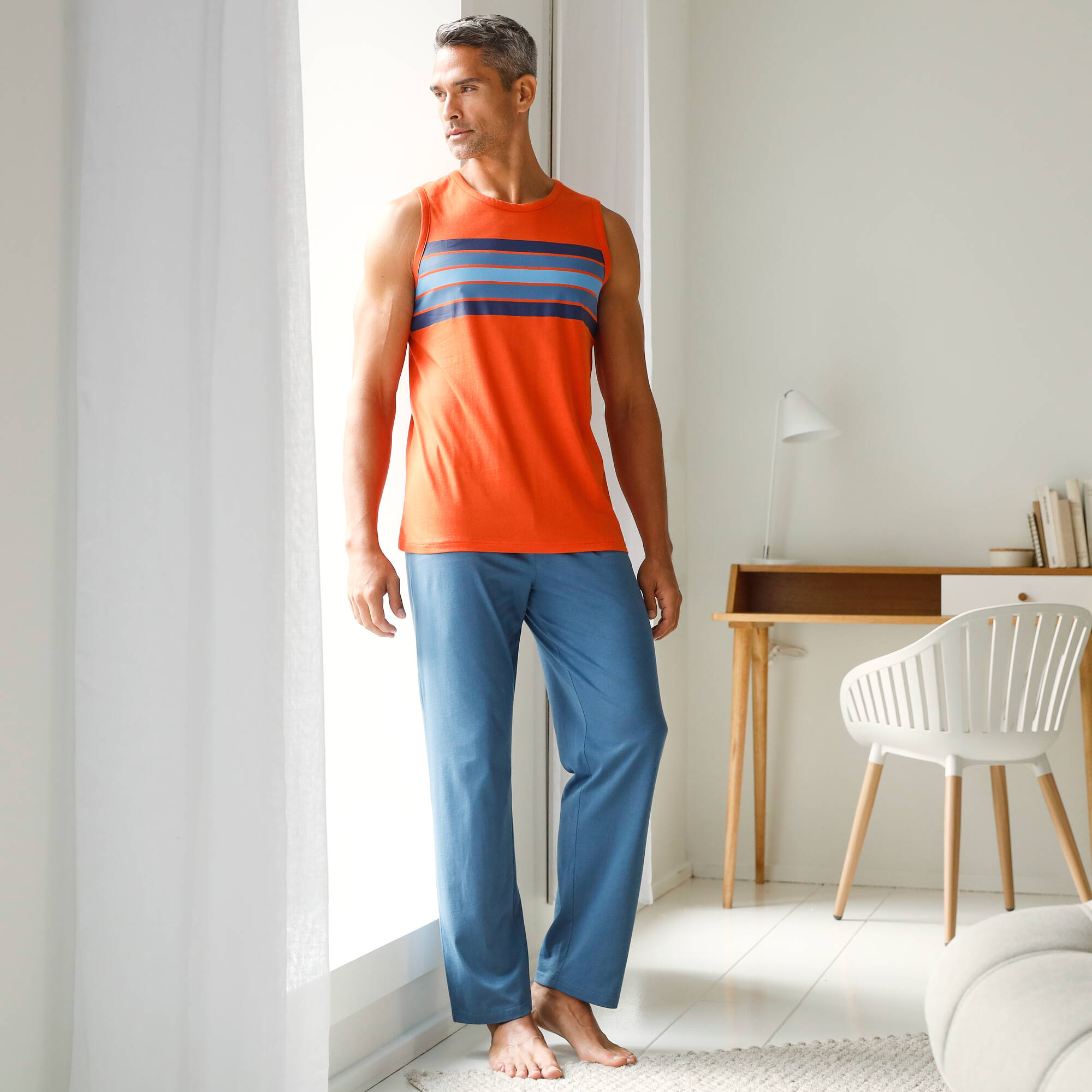 Dbardeur pyjama rayures coton - Blancheporte 10$