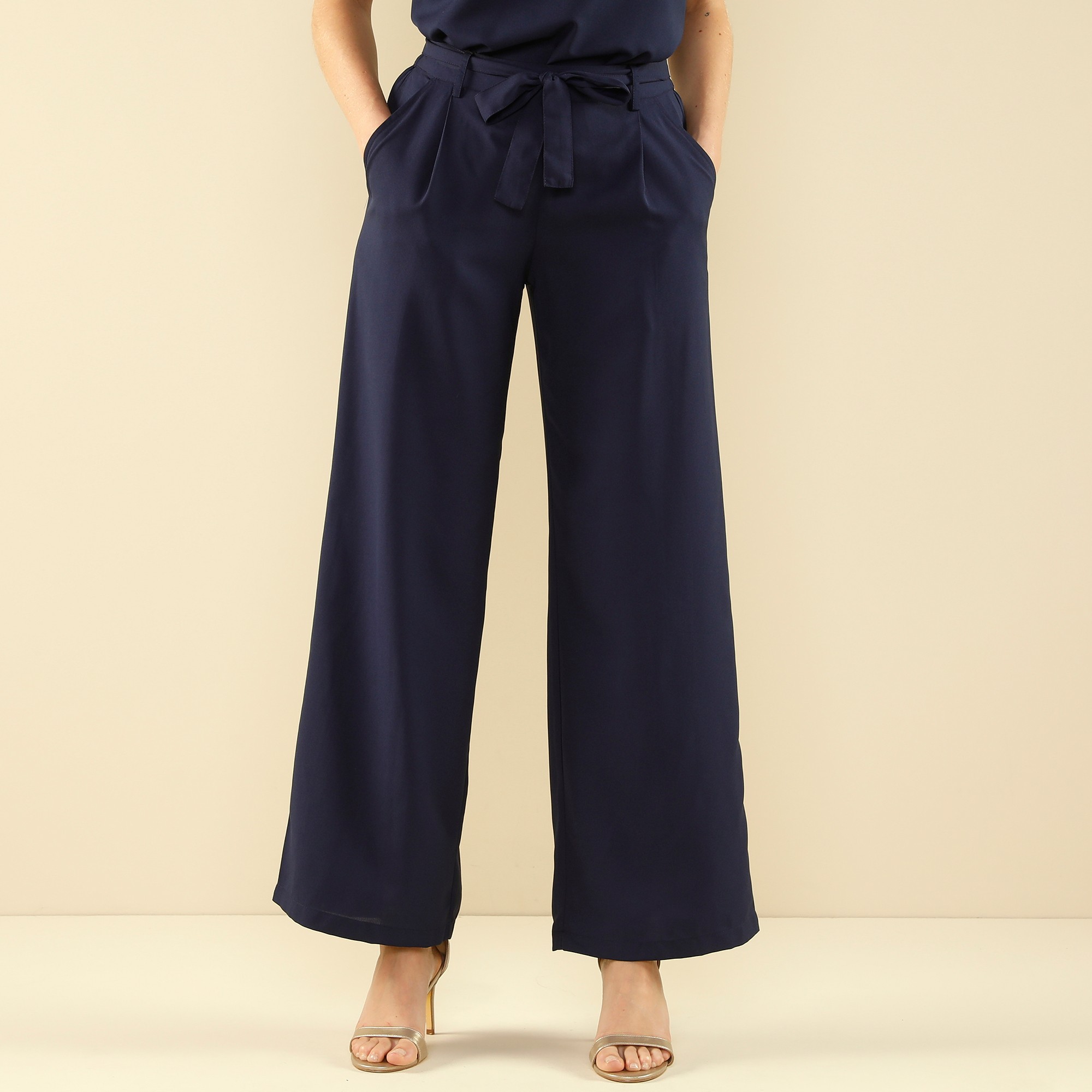 Pantalon Uni Large Et Fluide - Blancheporte