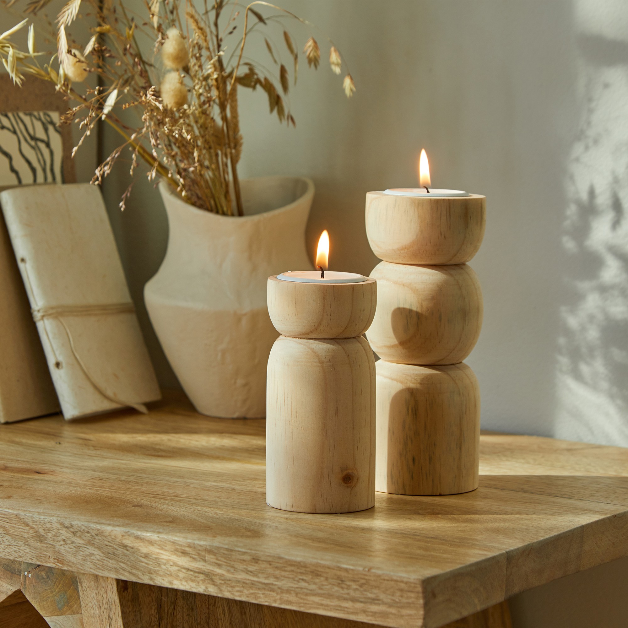 Porte Bougie Photophore En Bois - Blancheporte