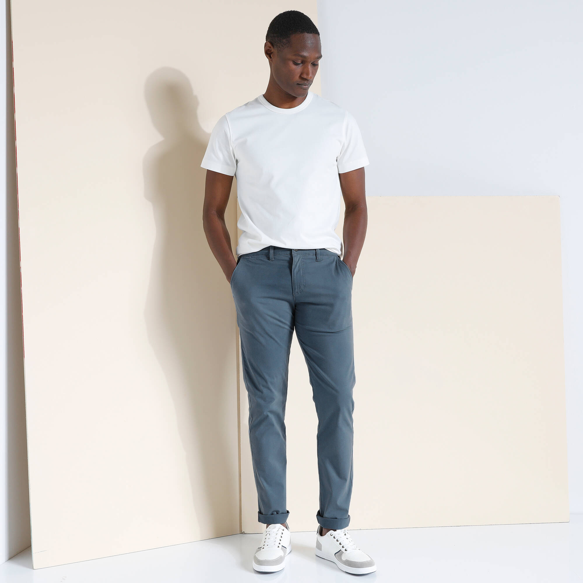 Pantalon chino toile serg - Blancheporte 38$