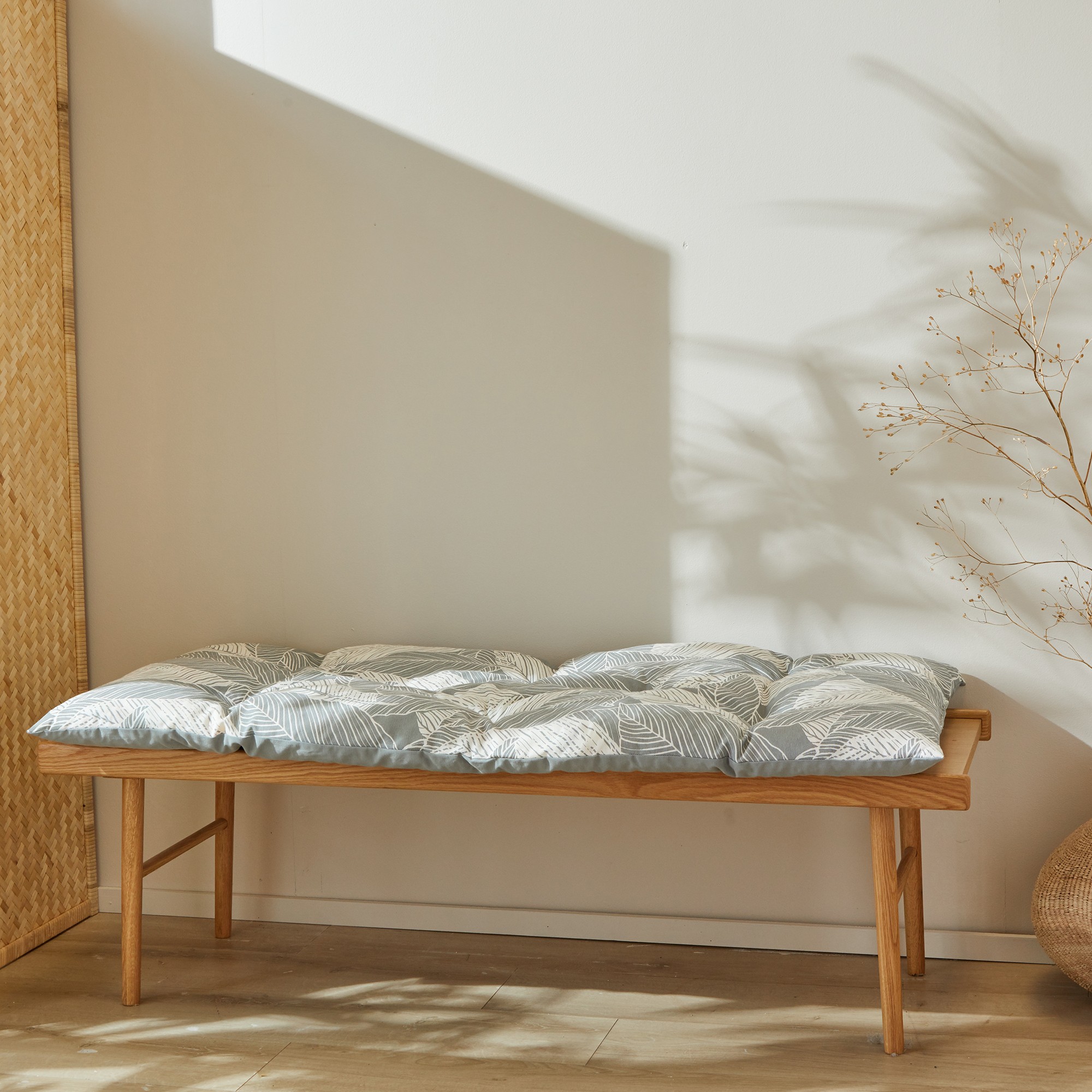 Long Coussin Déco Coton Imprimé Feuillage - Blancheporte